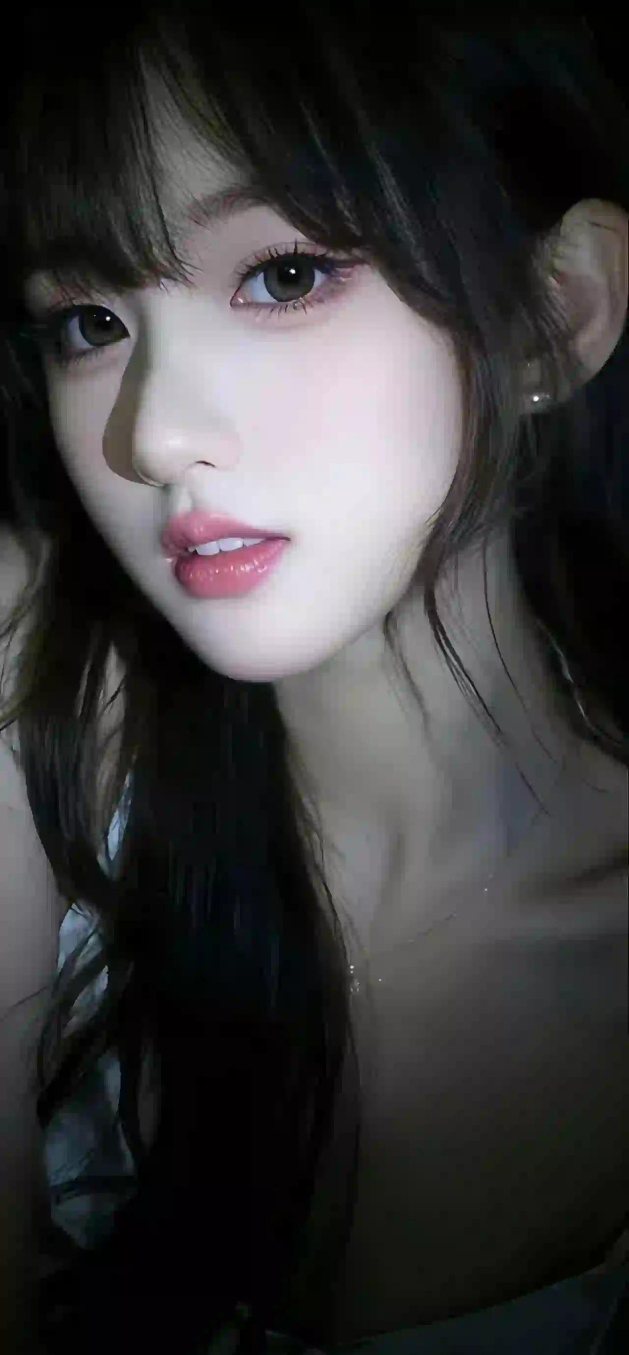 美女 长发美女 唯美侧脸