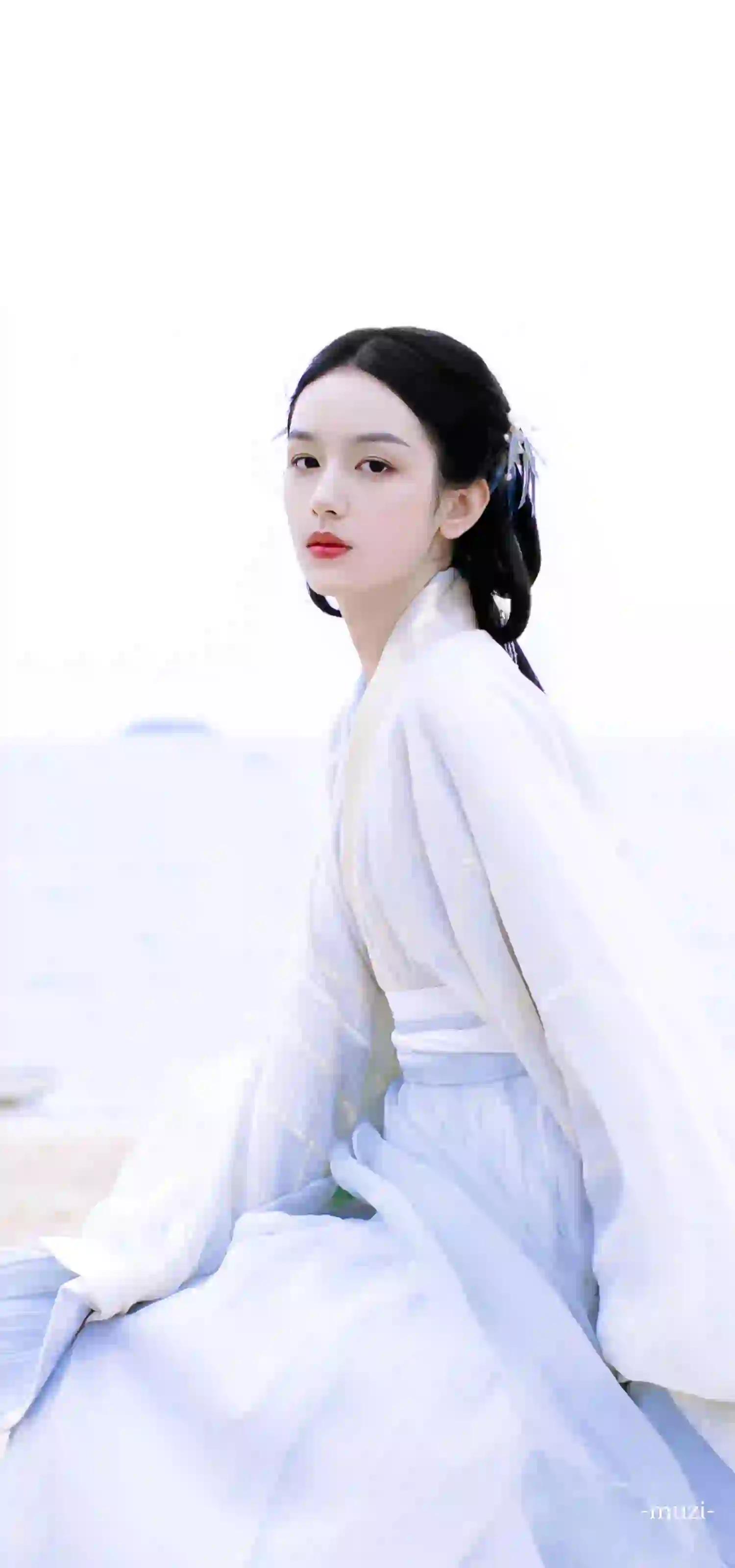 美女明星 周也  古风汉服