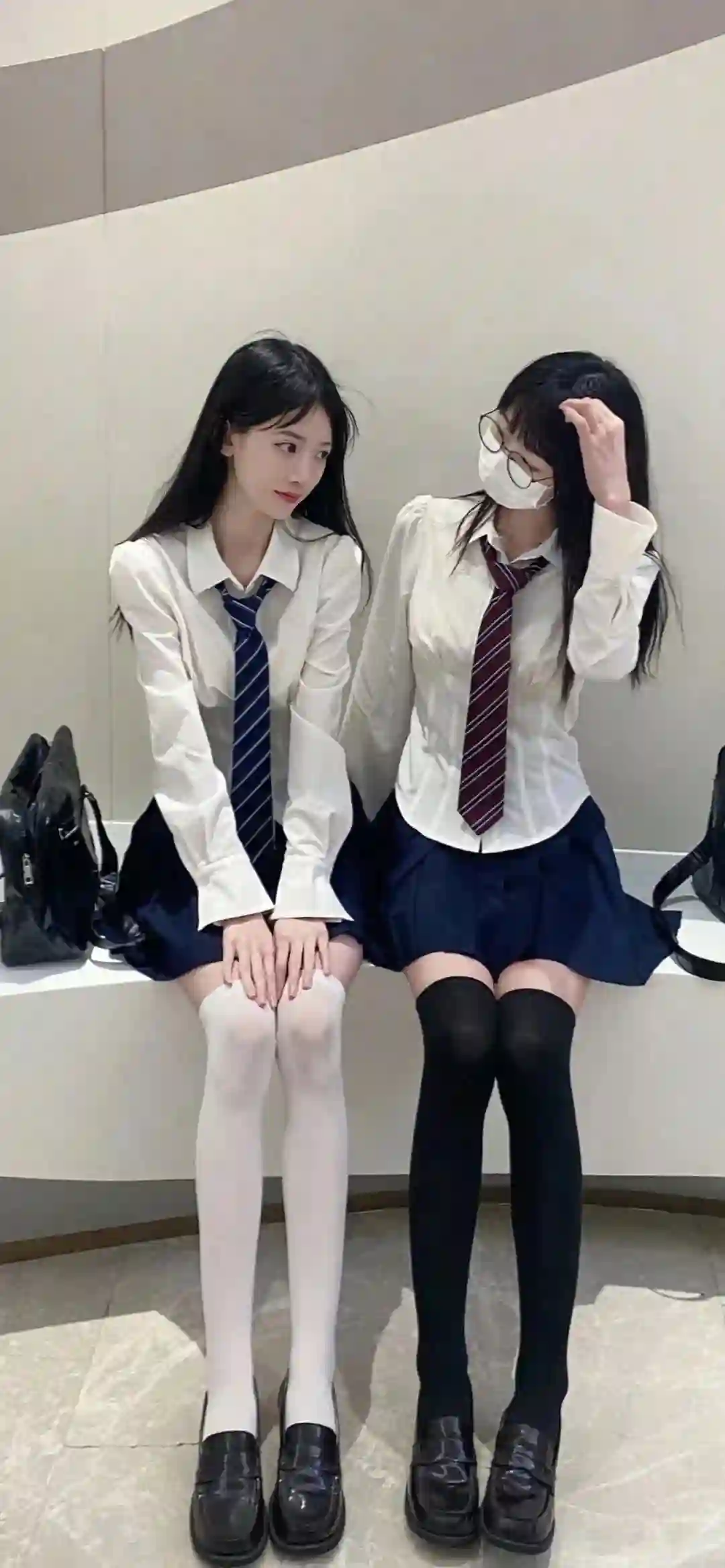长发女孩 丝袜 白色丝袜 黑色丝袜 jk 