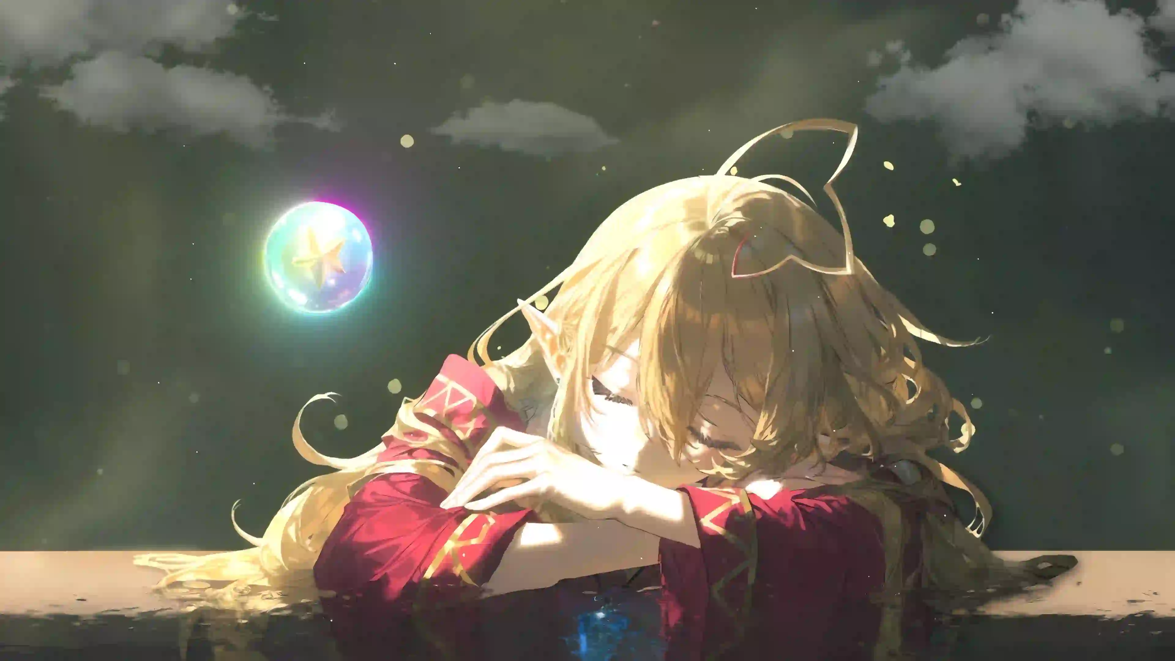 stars索琳 发光珠子 休息 动漫