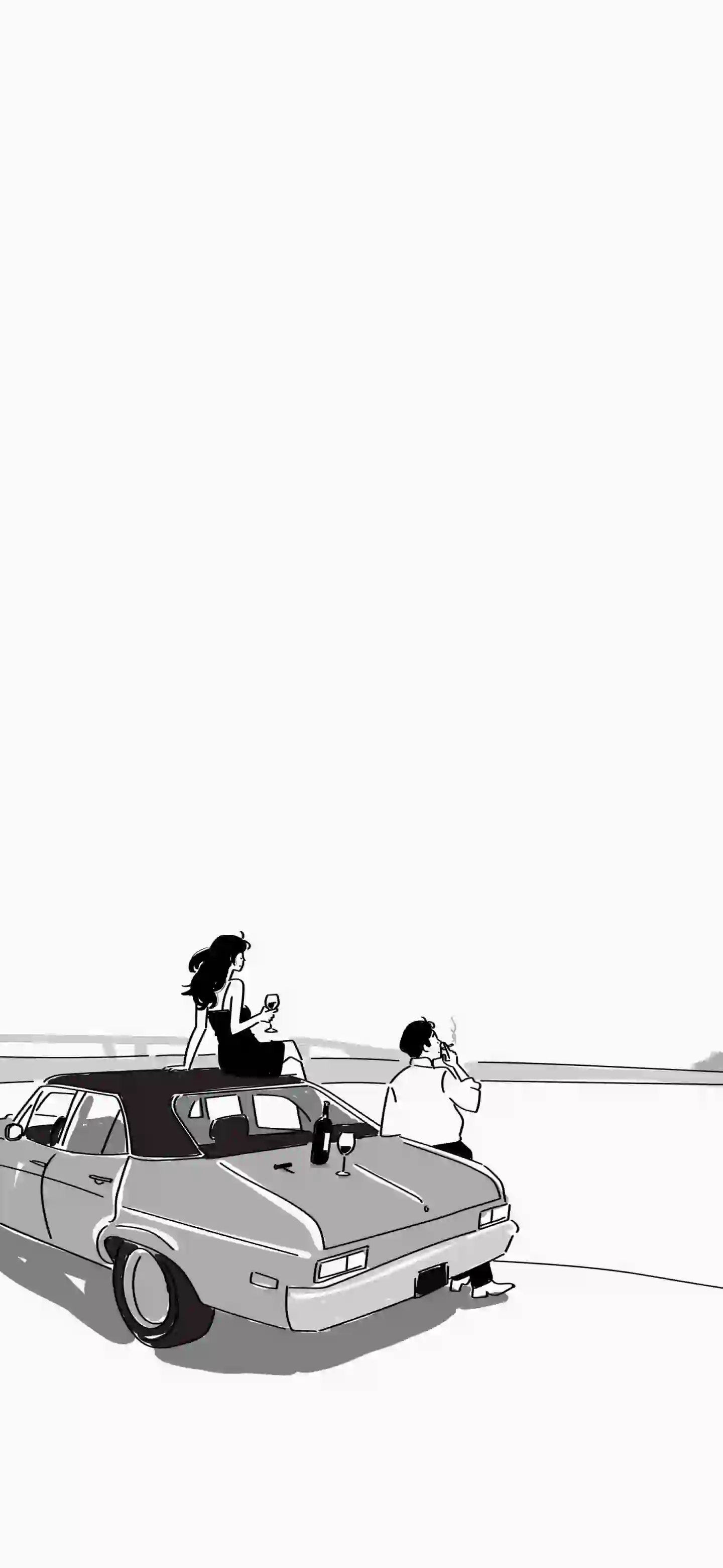 纯色背景 白色背景 简笔画 旅游 车