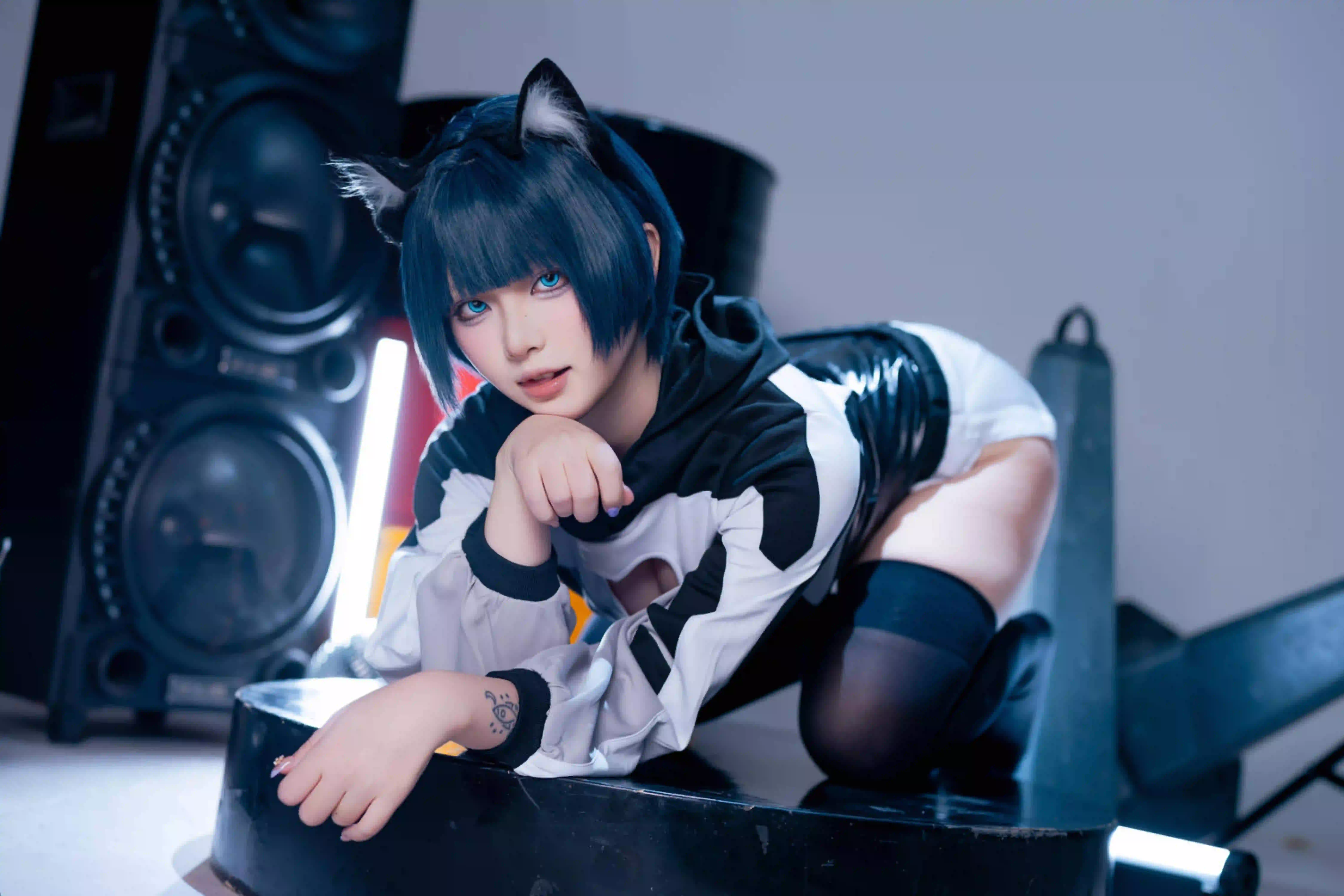 可爱猫耳女孩 短发女孩 性感 cos 12