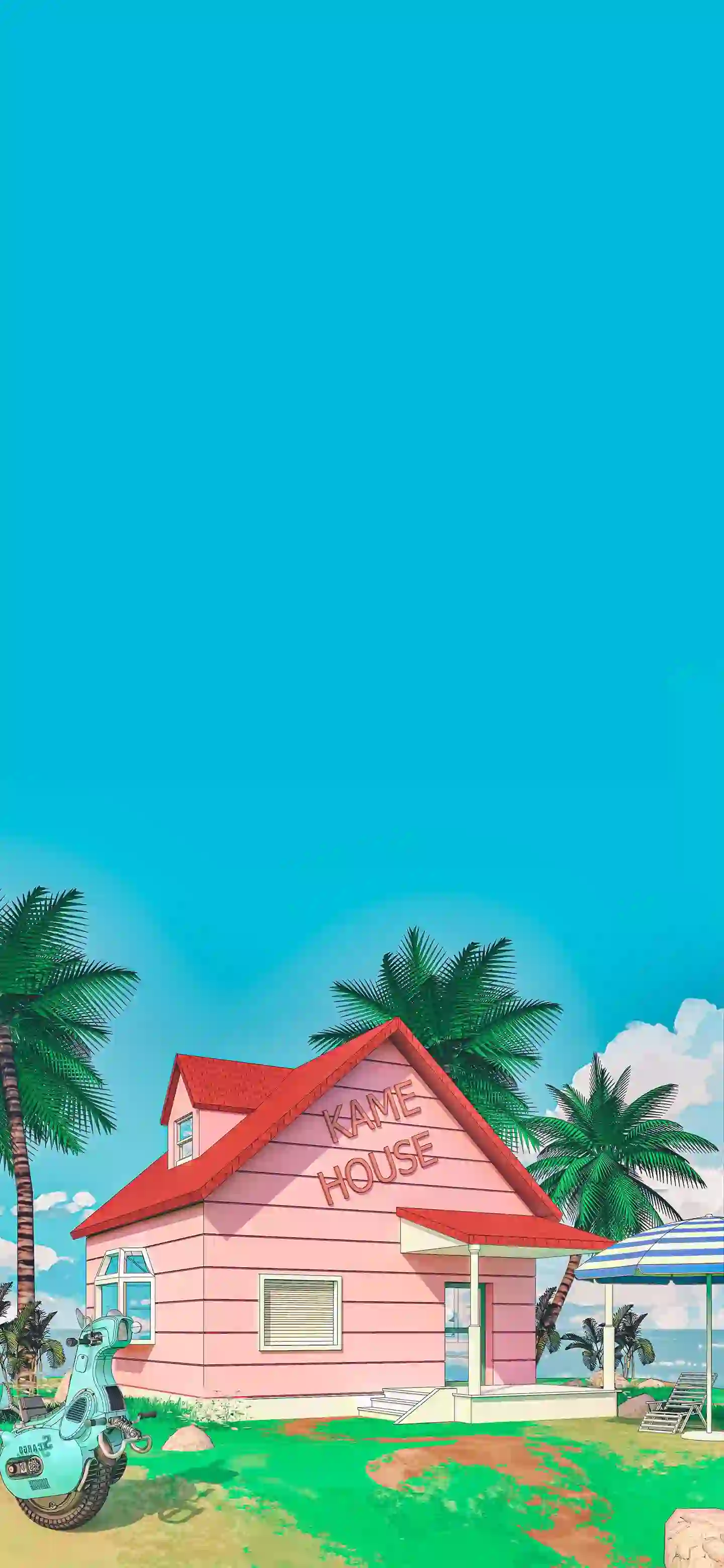沙滩小木屋 椰子树 house