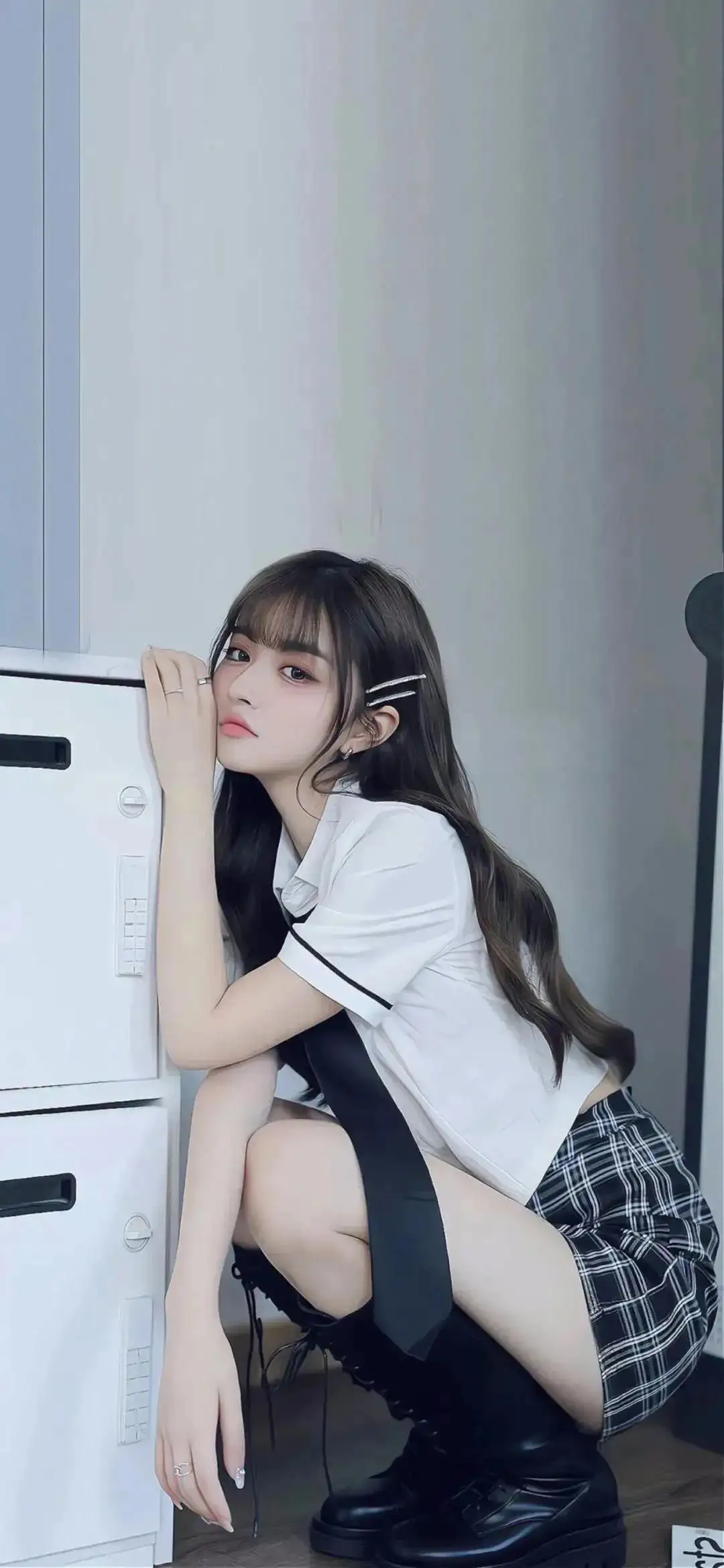 可爱长腿jk美女｜可爱｜长发