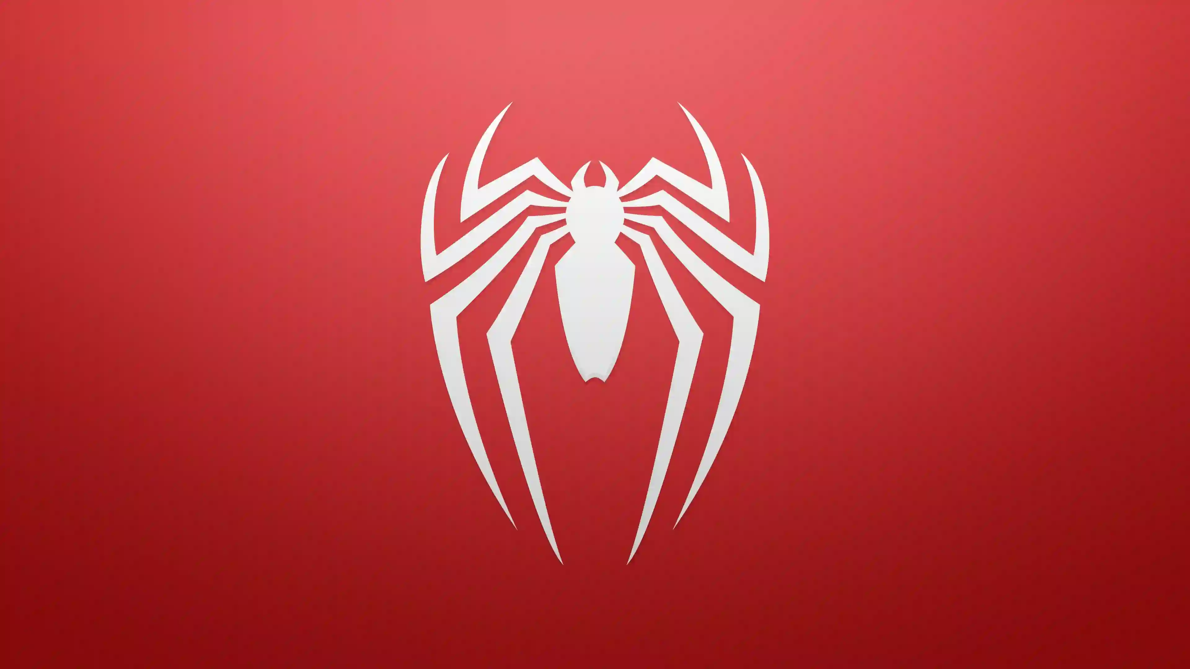 蜘蛛侠 logo 白色标志 红色背景 极简