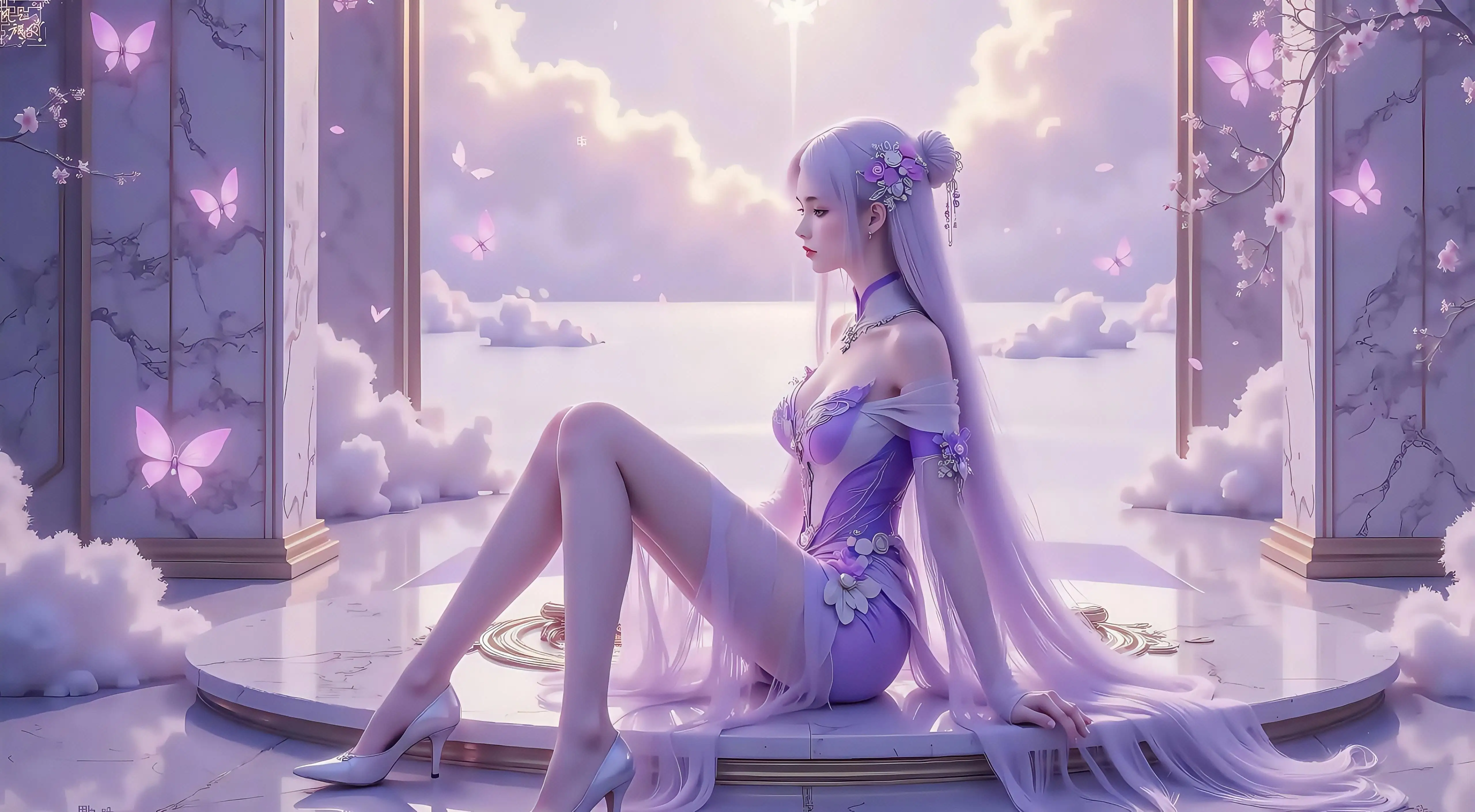 斗破苍穹动漫小医仙｜紫色衣服长腿美女
