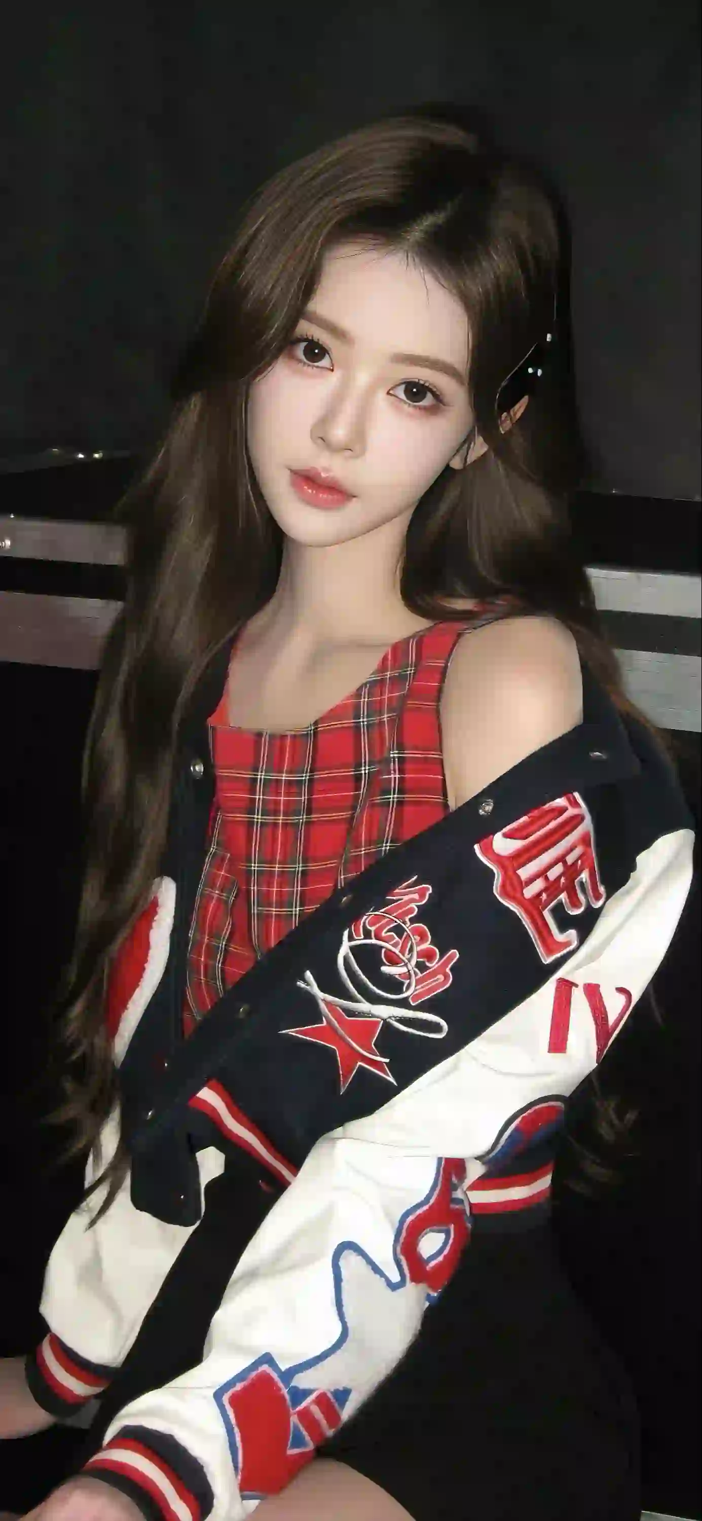 个性穿搭 长发美女 清纯