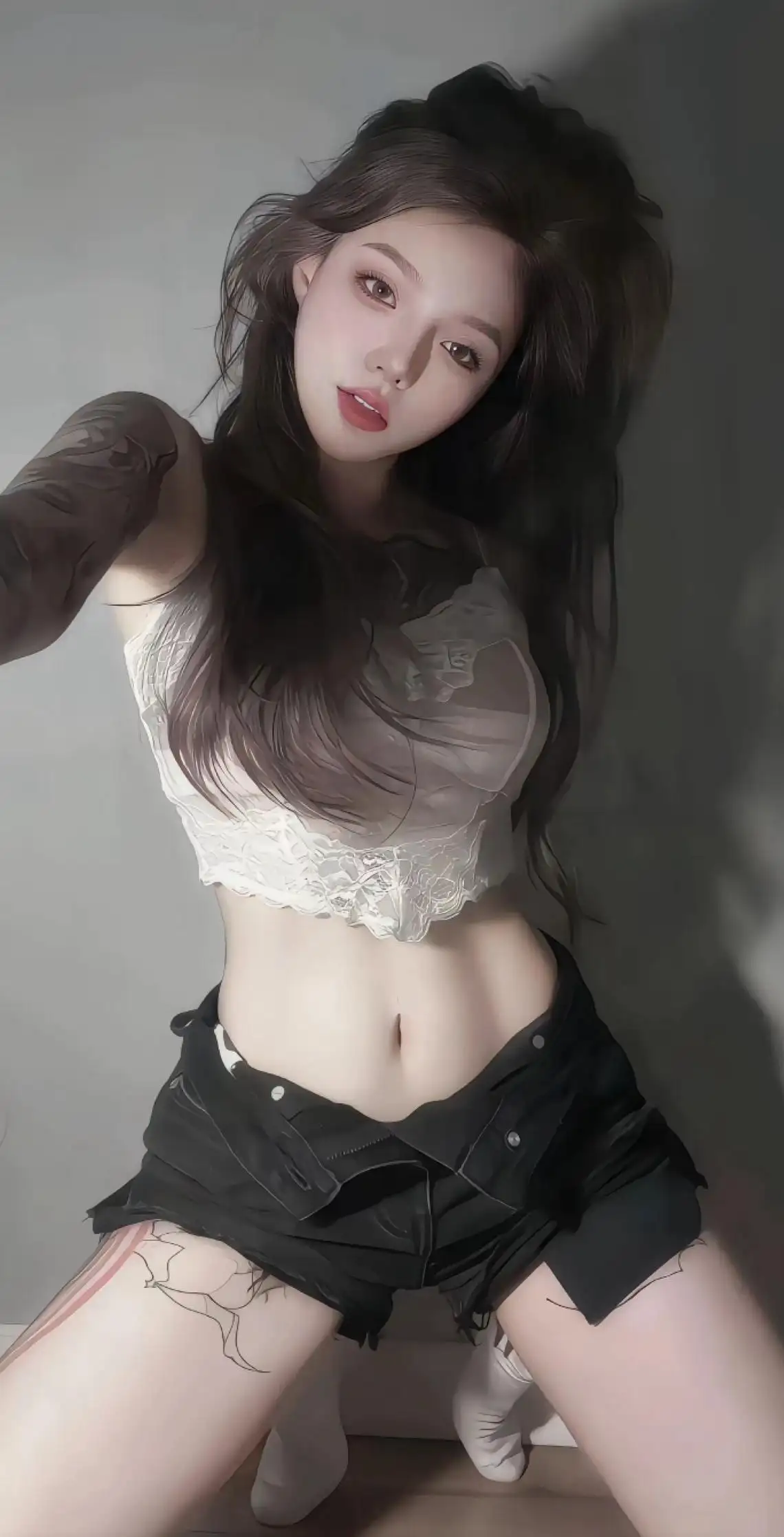 长发白衣｜长腿美女｜性感女孩