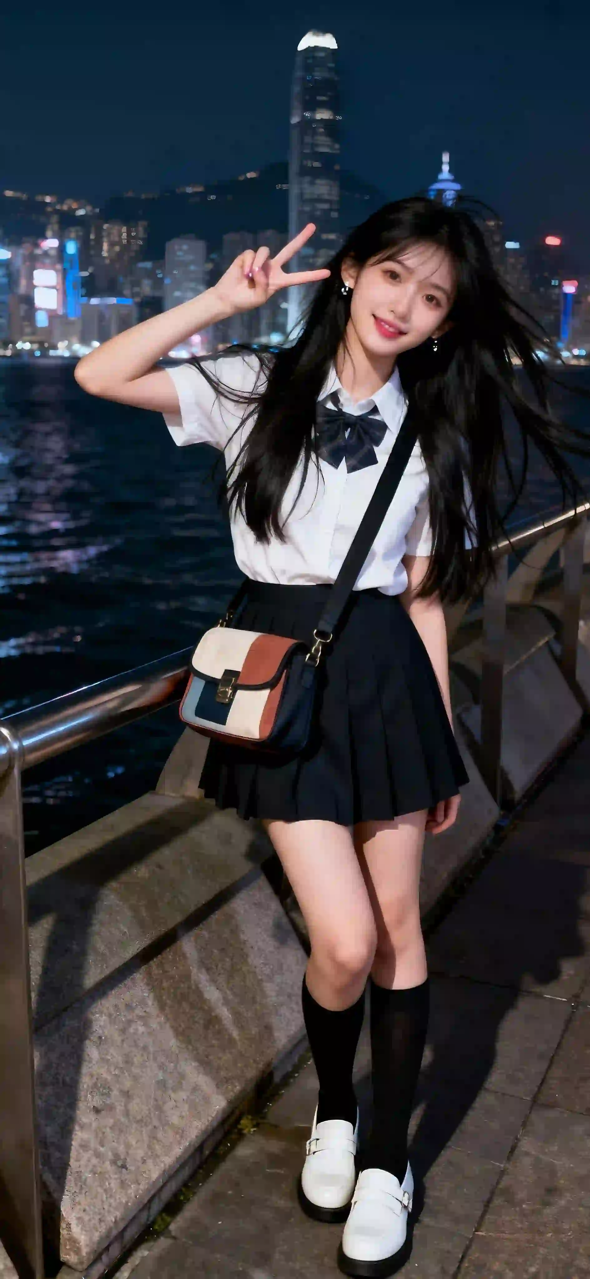 jk美女 城市夜景 长腿丝袜