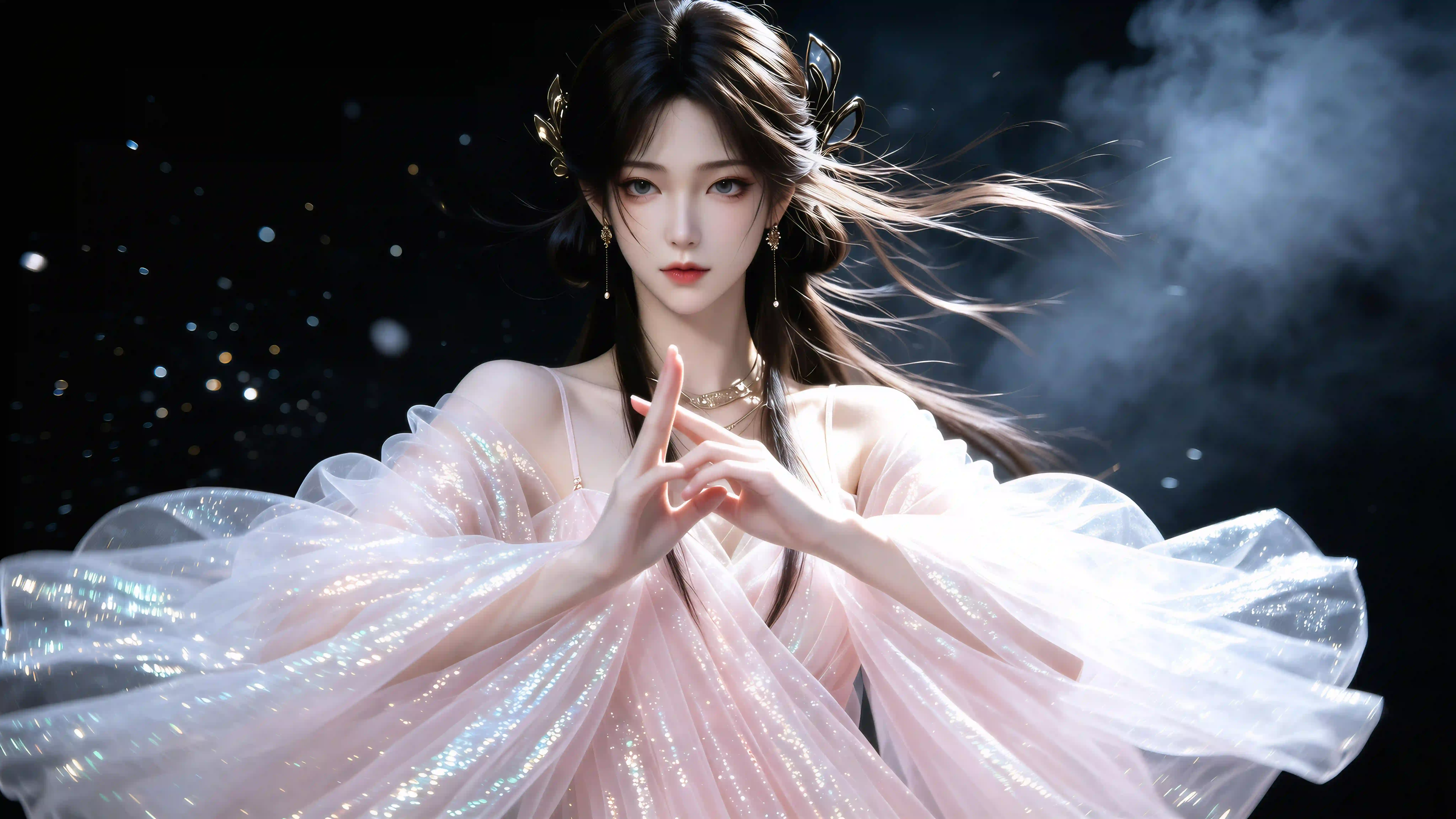 凡人修仙传 长发美女 性感 古风 仙侠 梅凝 结印