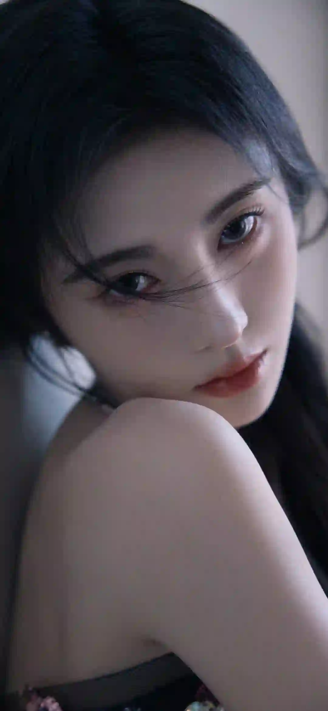 黑发美女 回眸 特写 柔光 人像 鞠婧祎
