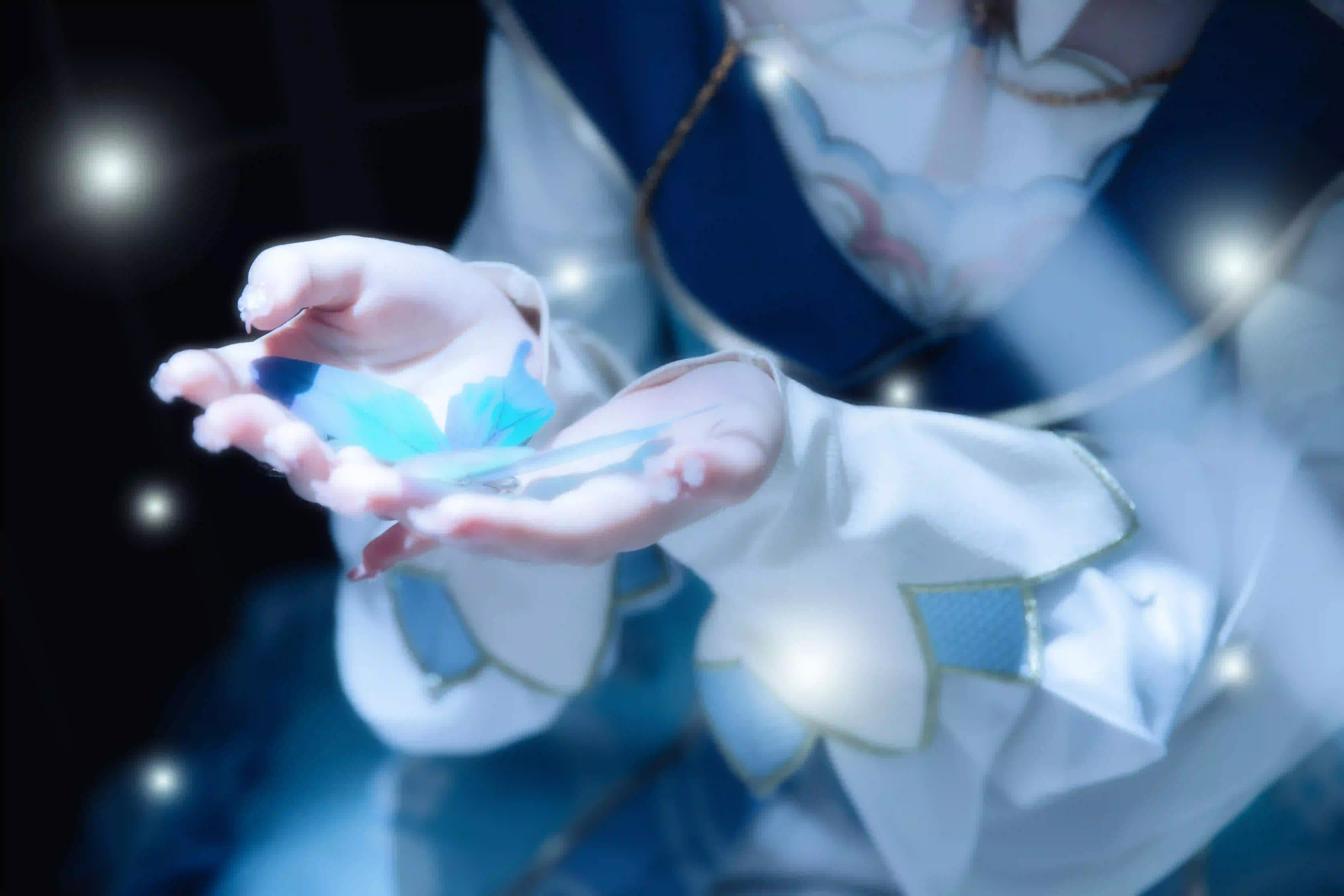 唯美 光 蝴蝶 蓝色蝴蝶 