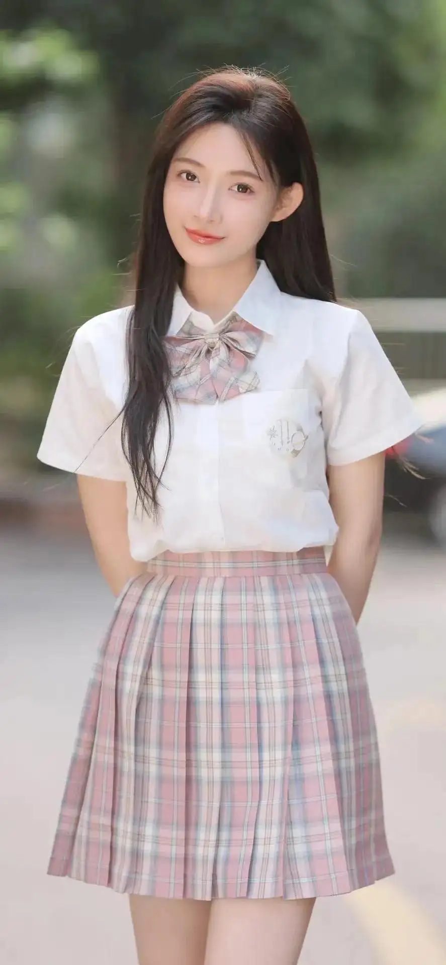 长发可爱知性jk美女