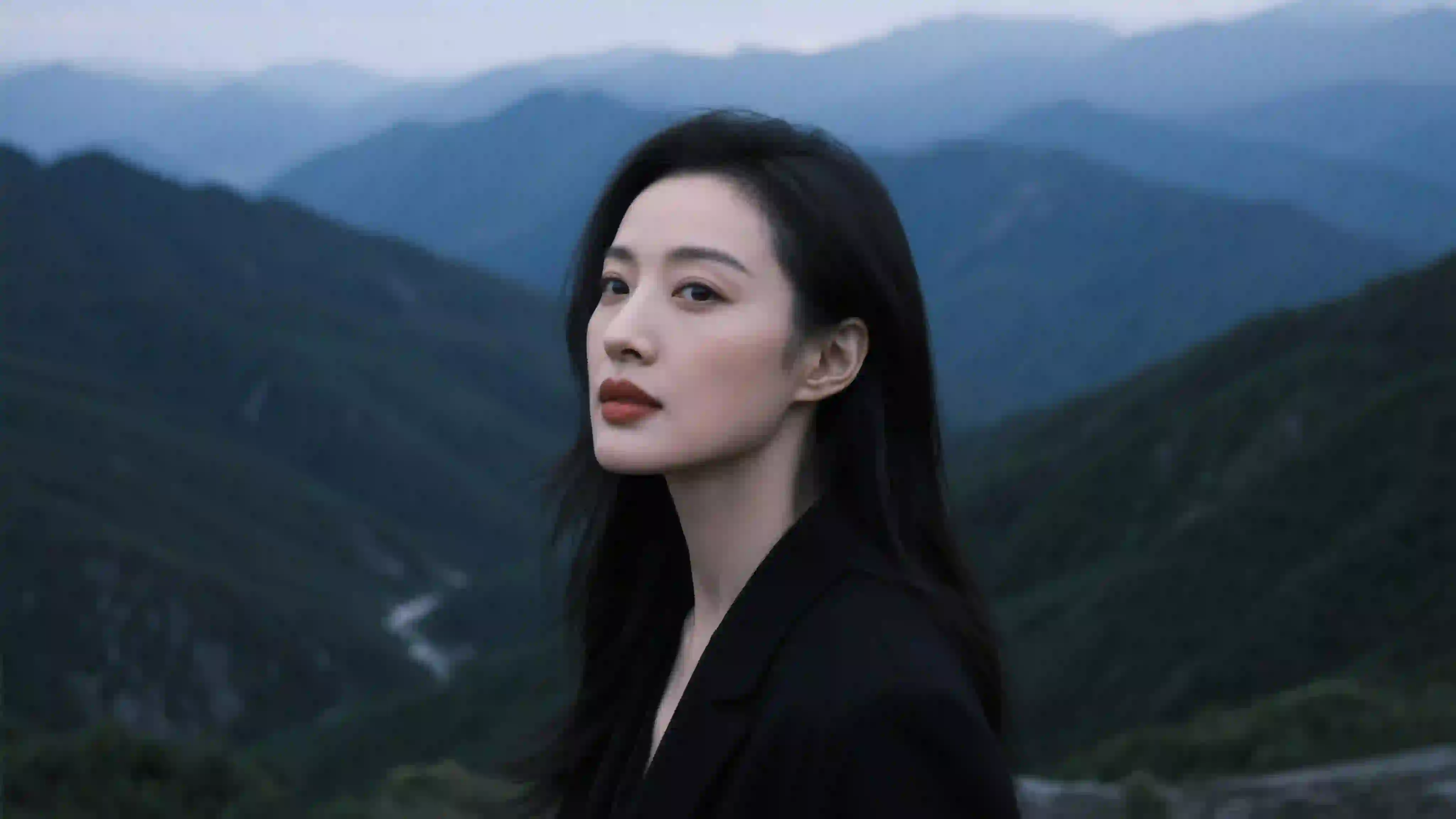 倪妮 长发美女 写真 山
