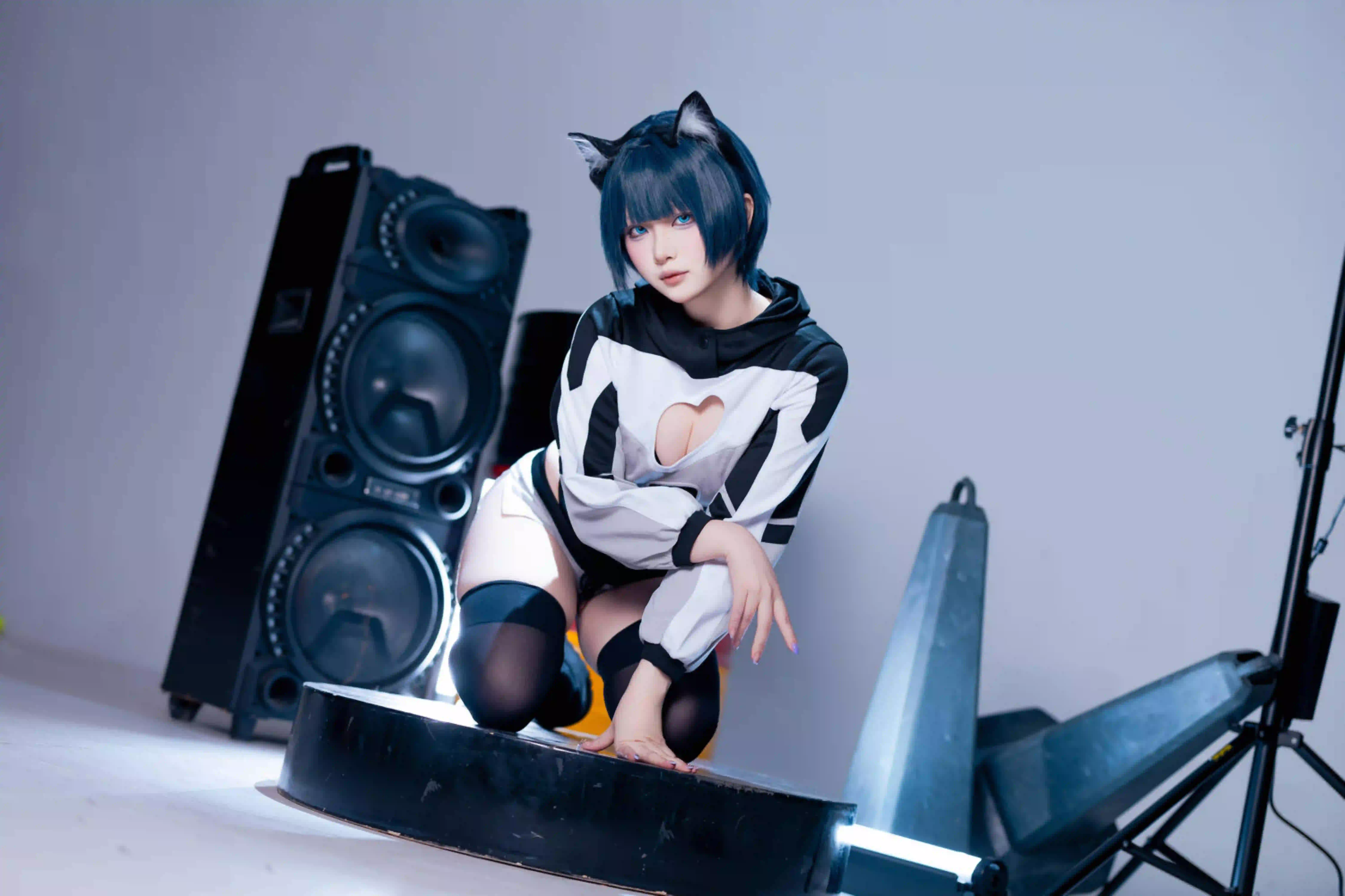 可爱猫耳女孩 短发女孩 性感 cos 2