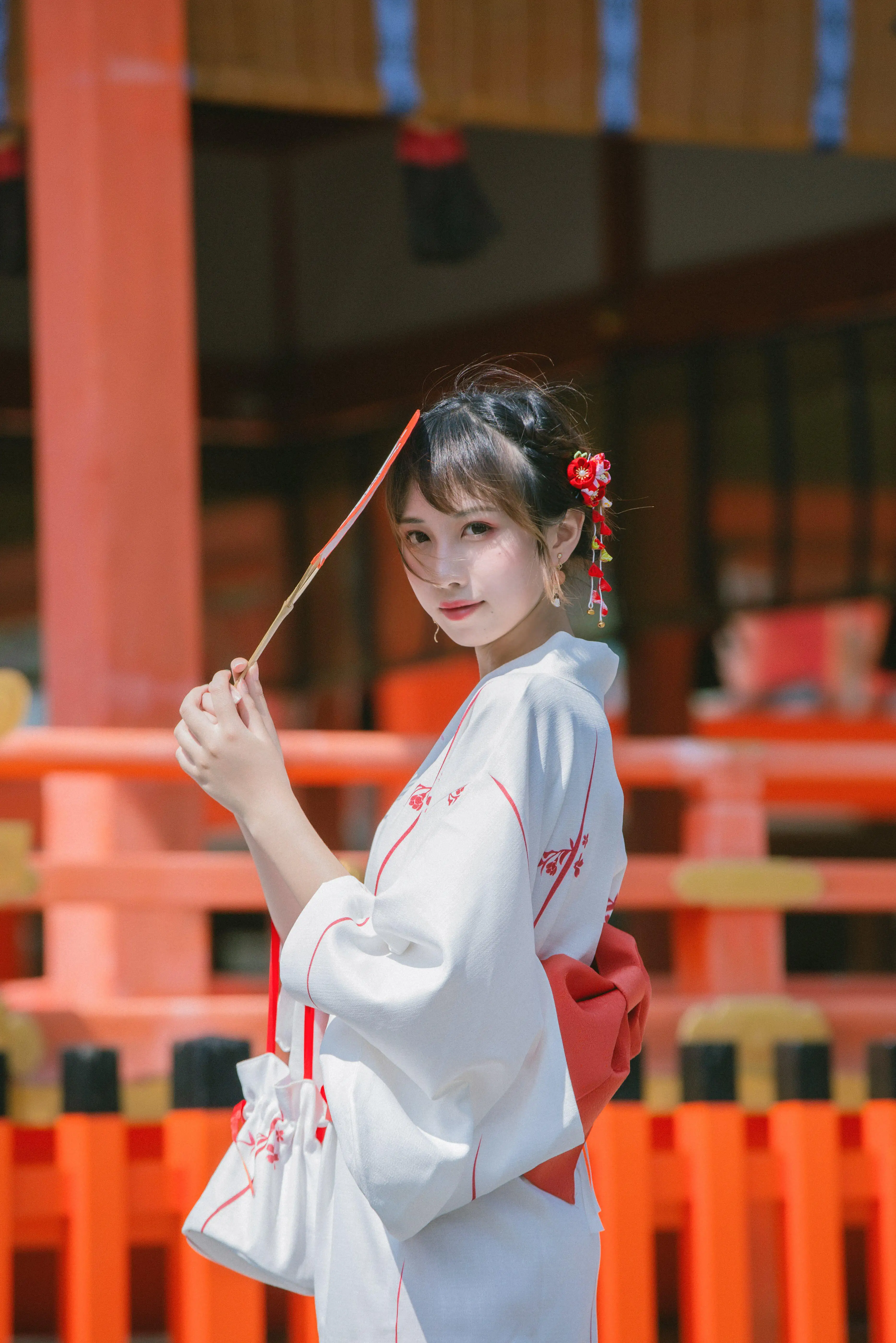 和服美女｜白色衣服