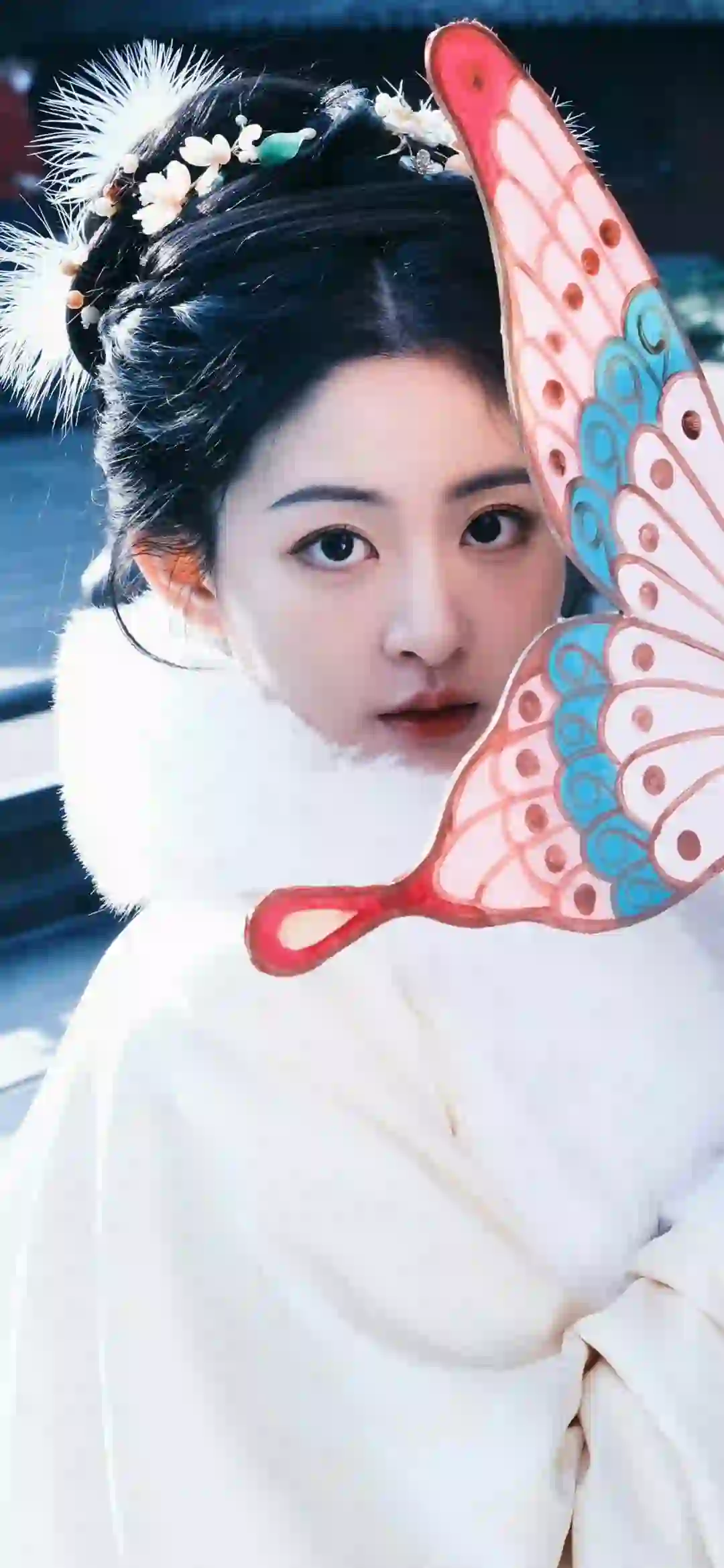 明星 赵晴 长发美女 可爱 风筝 红色风筝