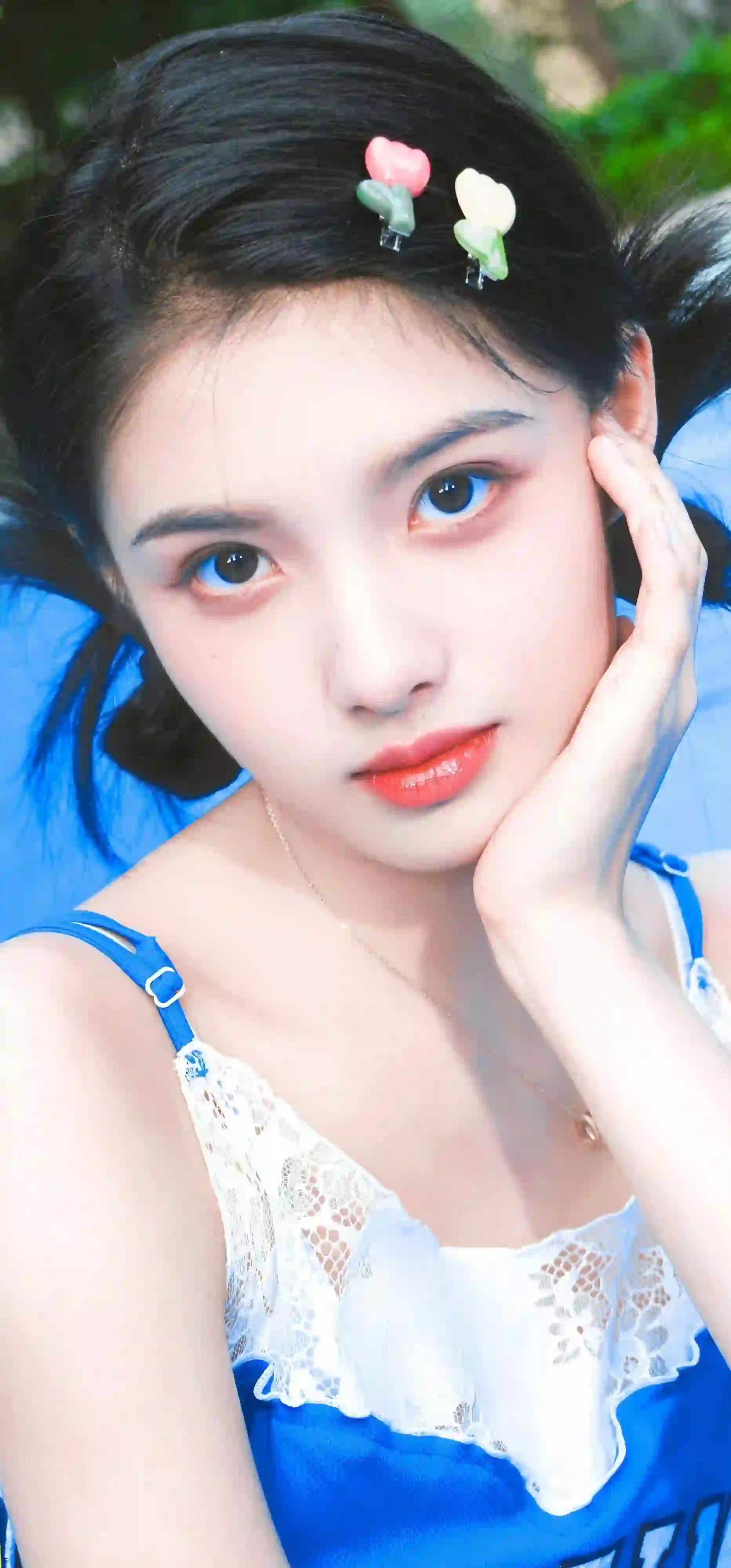 长发清纯美女 小清新 可爱 唯美 户外