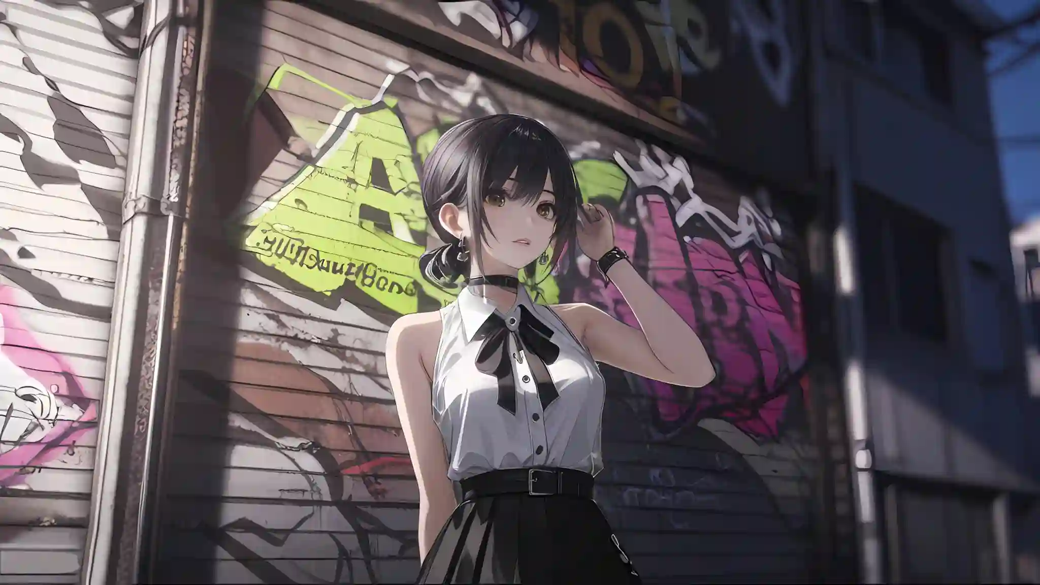 动漫女孩 二次元 ai 创意背景 动漫人物