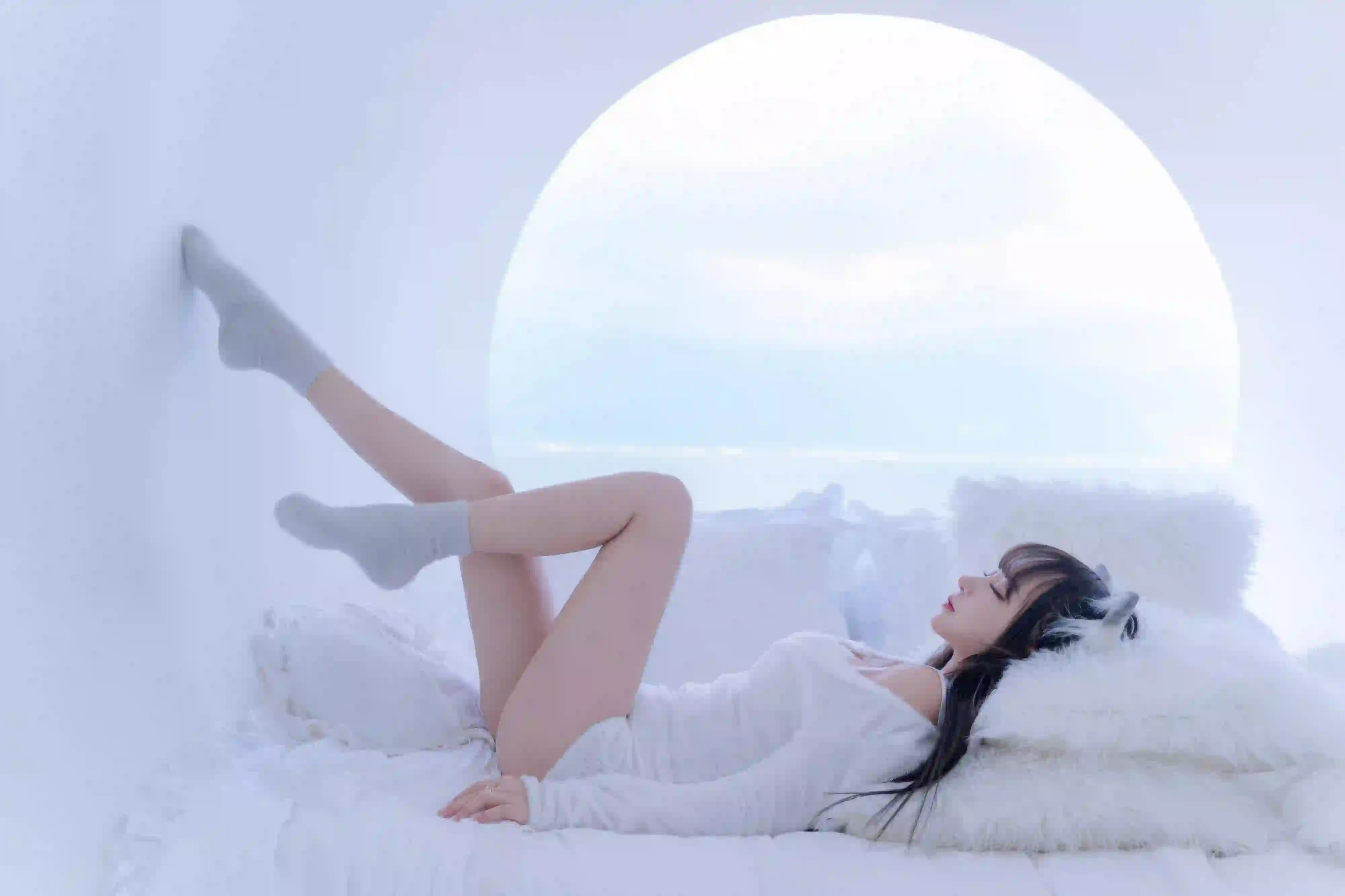 居家 性感 长腿美女 长发女孩 居家写真