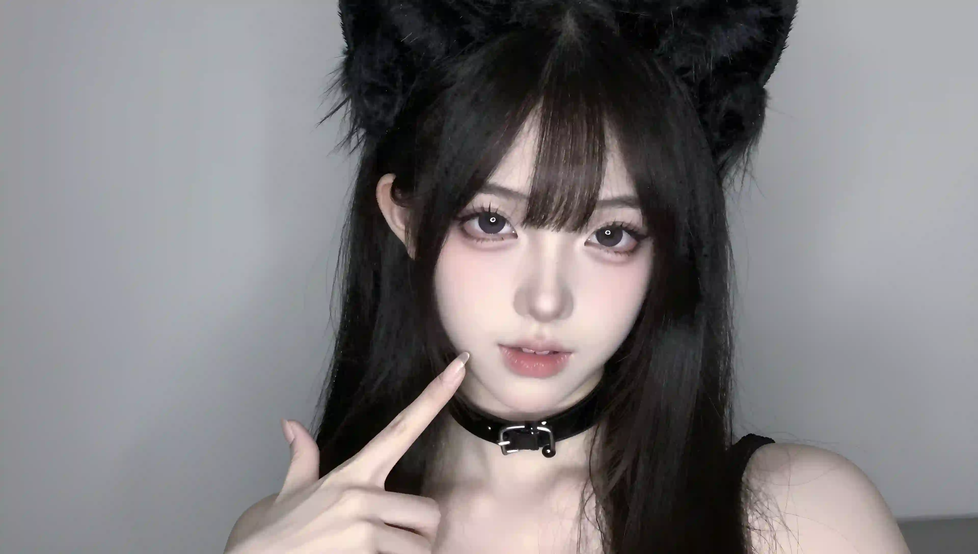 黑色猫耳女孩 酷酷 摄影 人像 妆容
