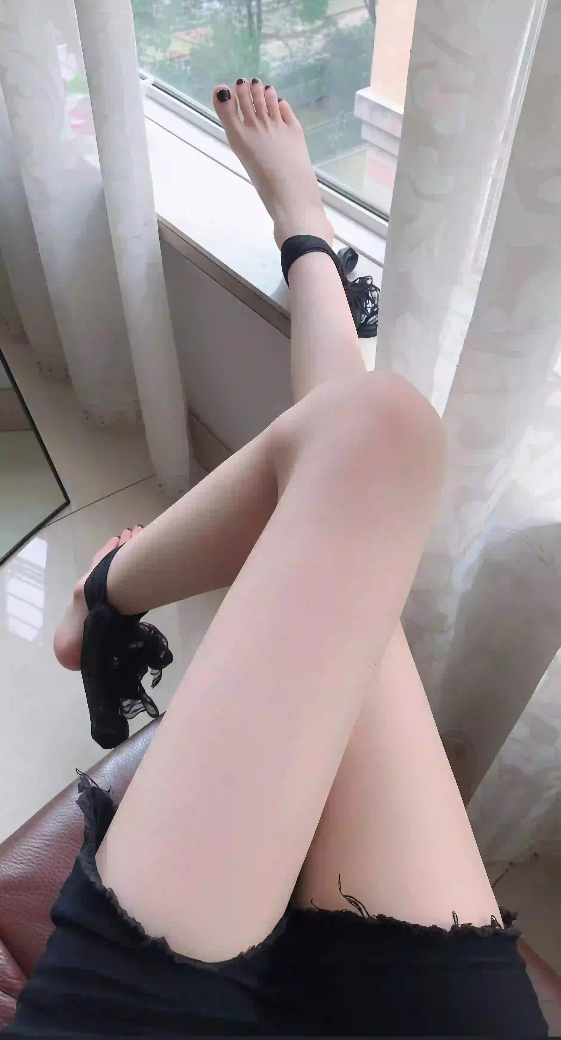 居家 长腿美女 性感美腿