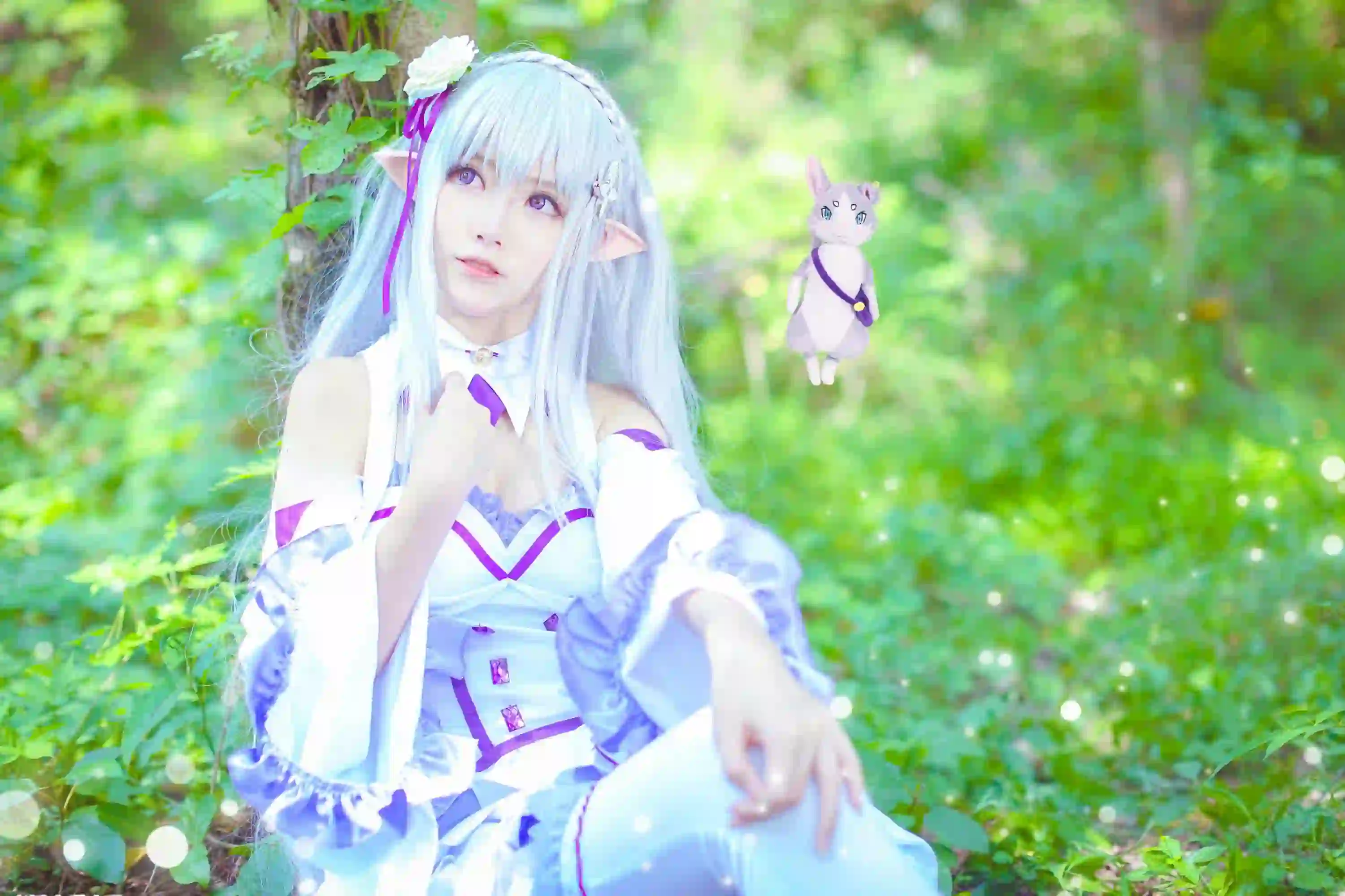 长发美女 白色长发 户外 自然 魔法 玩偶