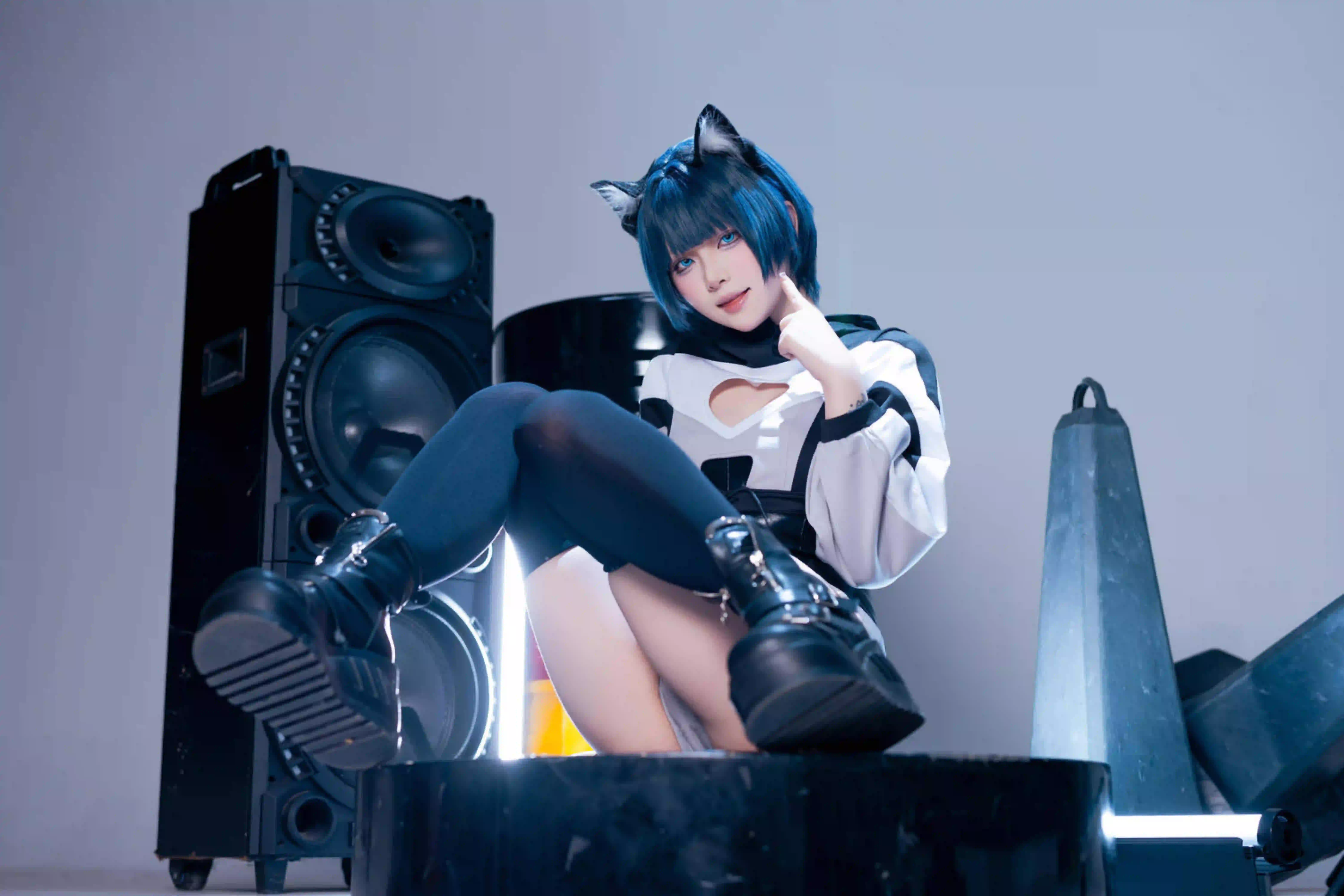 可爱猫耳女孩 短发女孩 性感 cos 10
