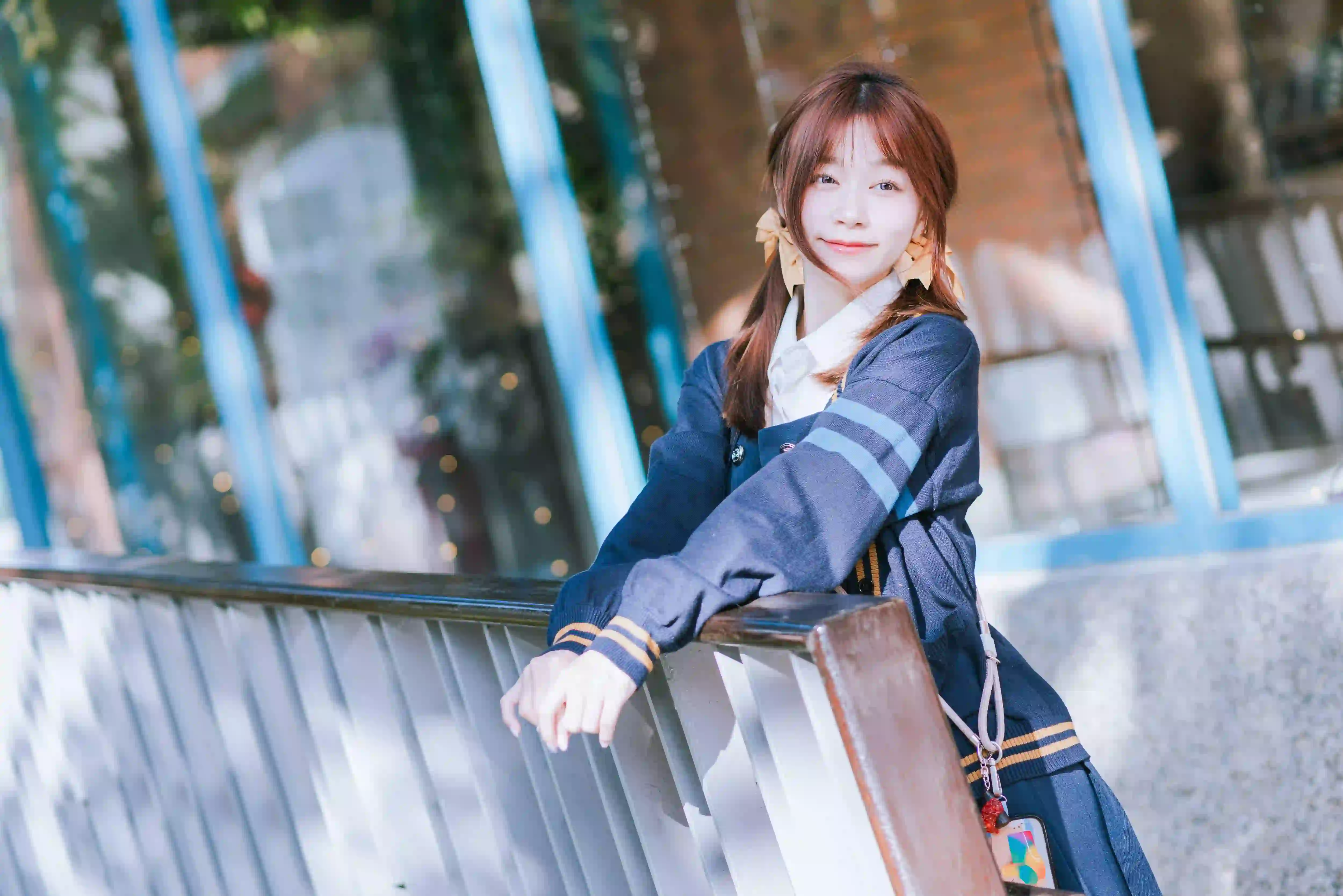 jk穿搭 户外 阳光 清纯甜美女孩 阳光女孩
