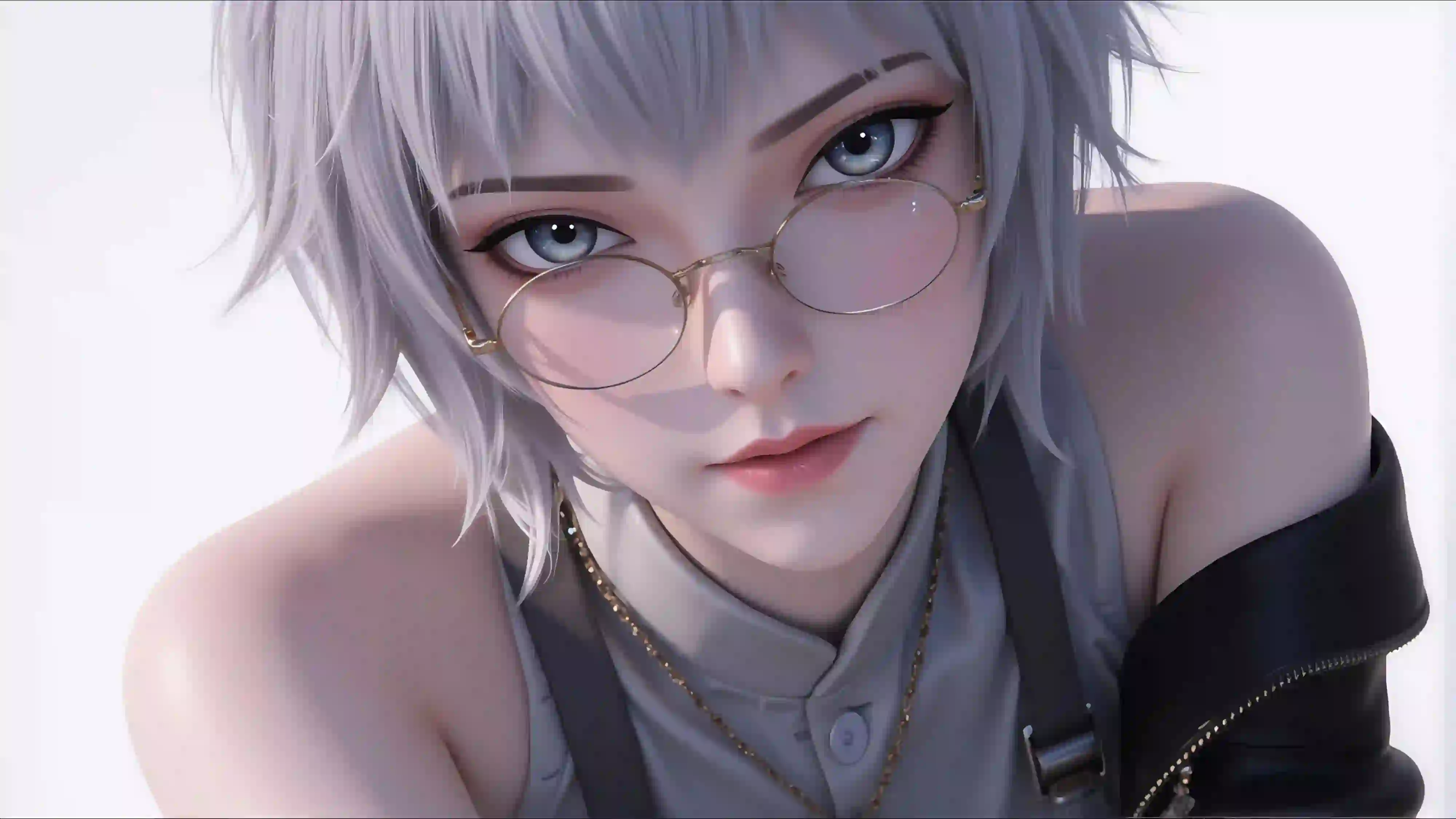 灰发 灰色衣服 灵笼 白月魁 动漫女孩 女神