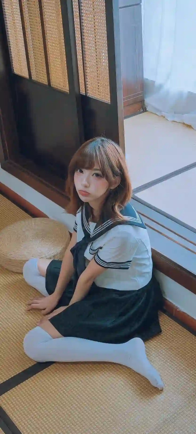 JK制服 少女 清纯 日式和室 榻榻米 校园风