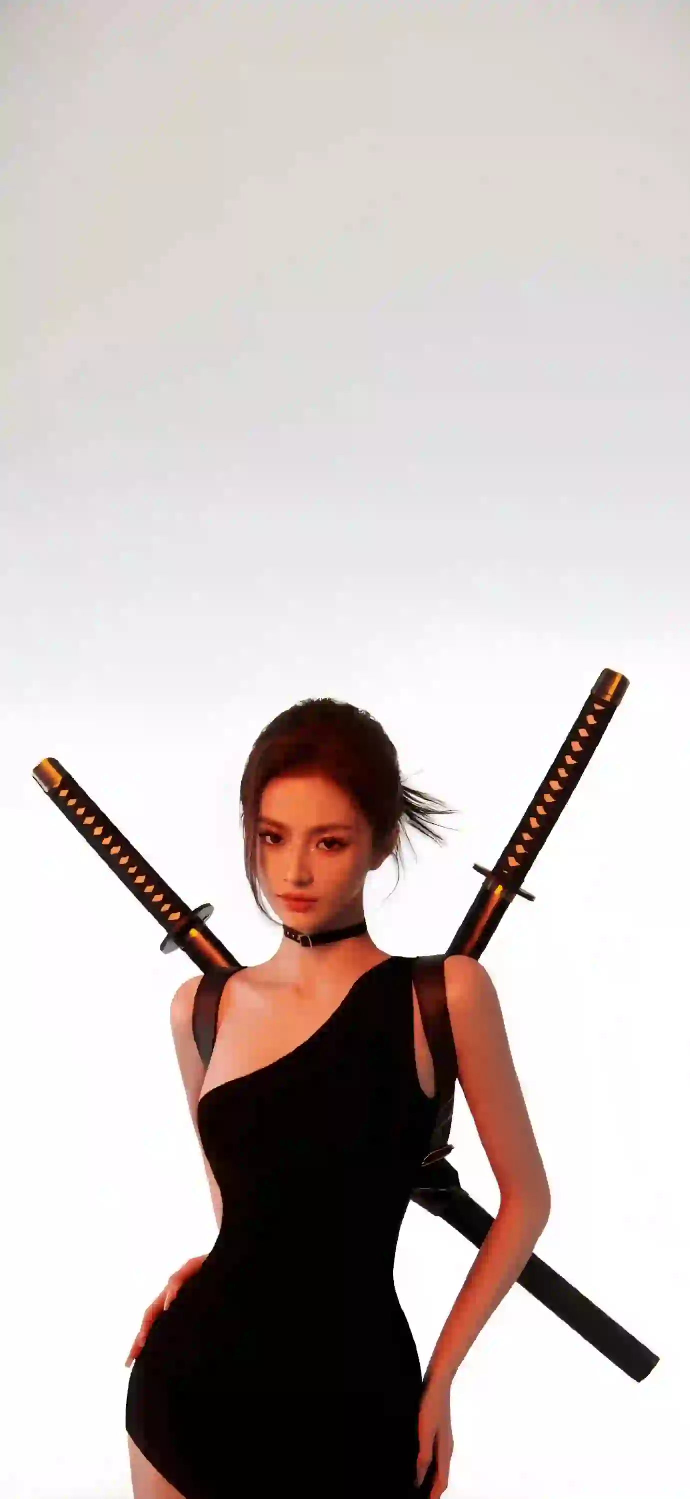 酷酷的女孩 双刀 性感美女 个性穿搭