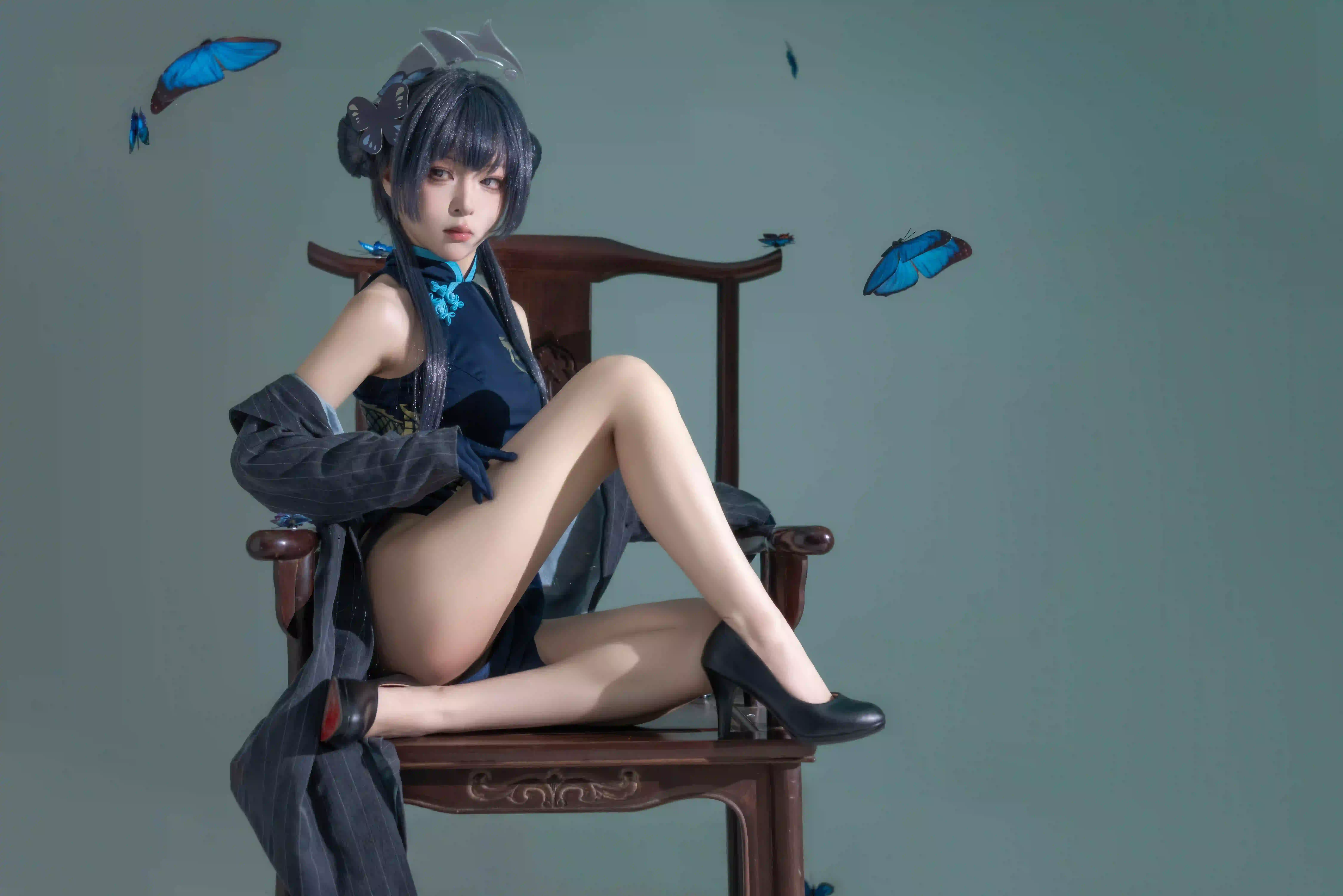 长发性感美女 旗袍 优雅美女