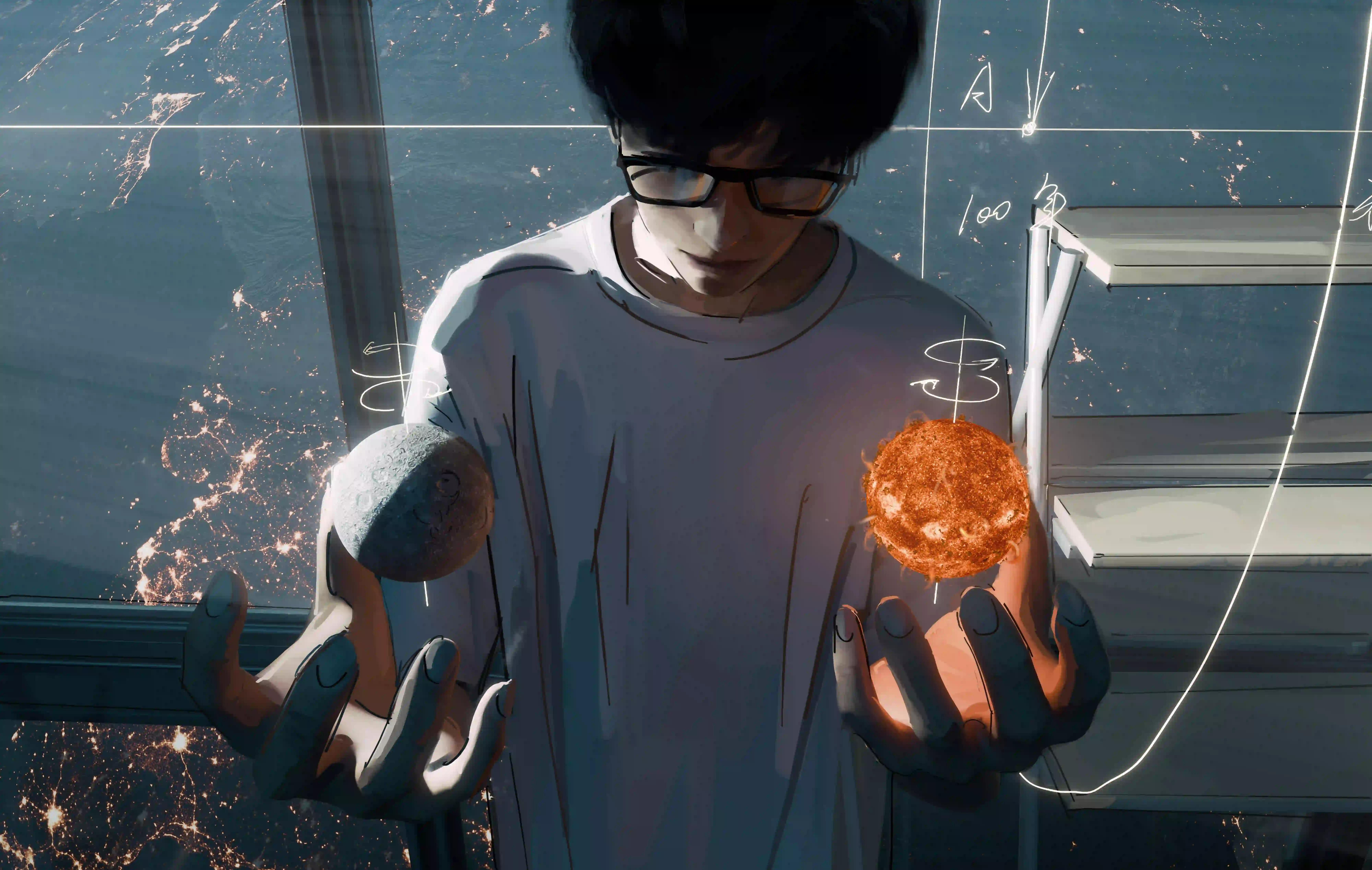 动漫 二次元 wlop 燃烧的星球 宇宙