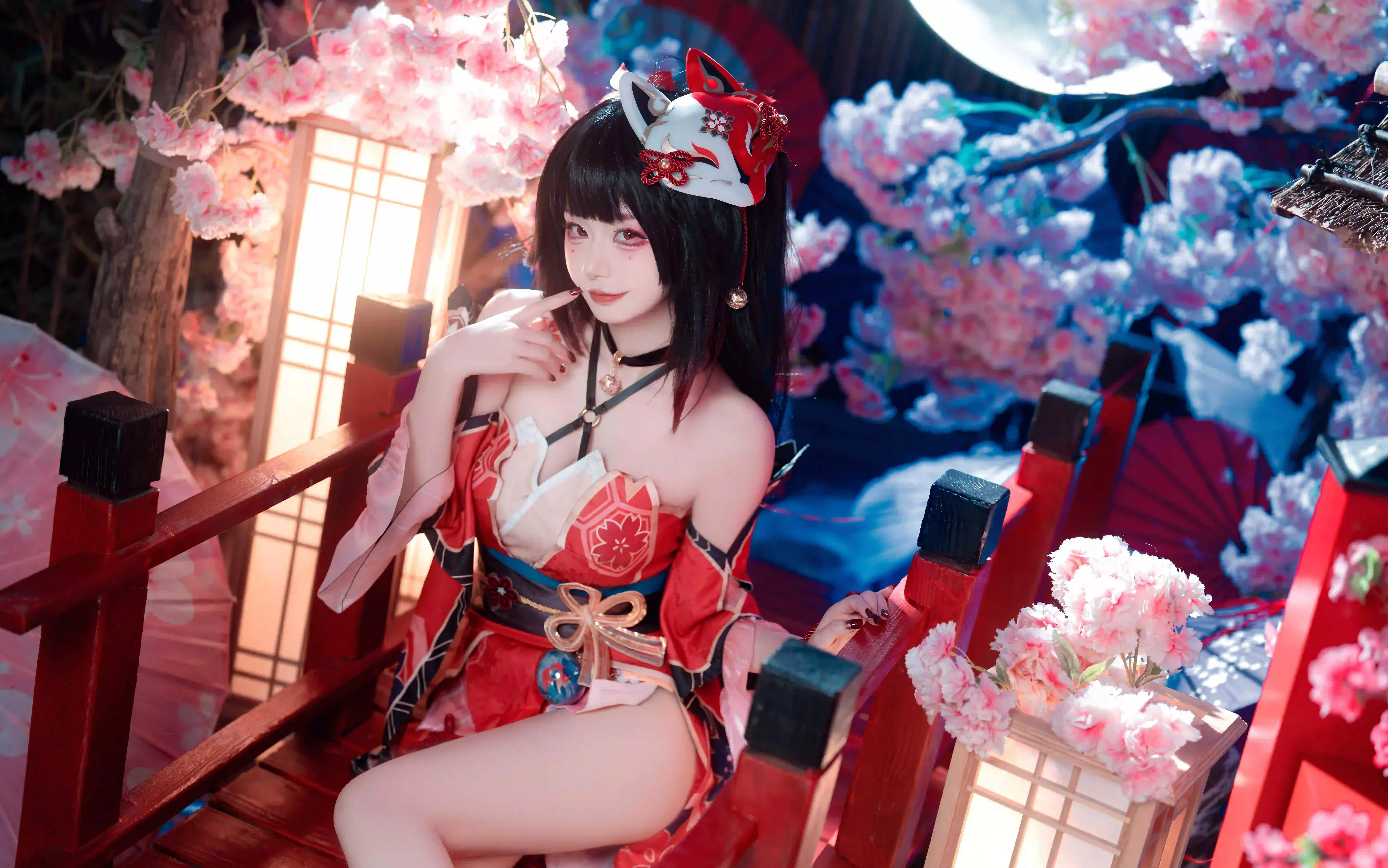 cos女孩 长腿性感美女 妖刀姬  和服