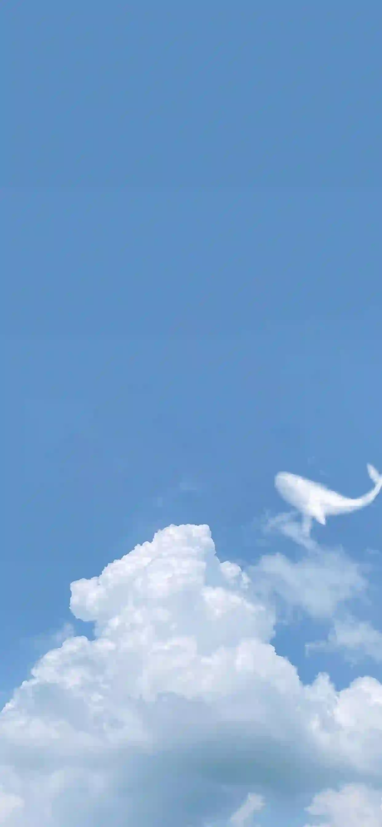 蓝天白云 鲸鱼云朵 梦幻天空 治愈风景 自然