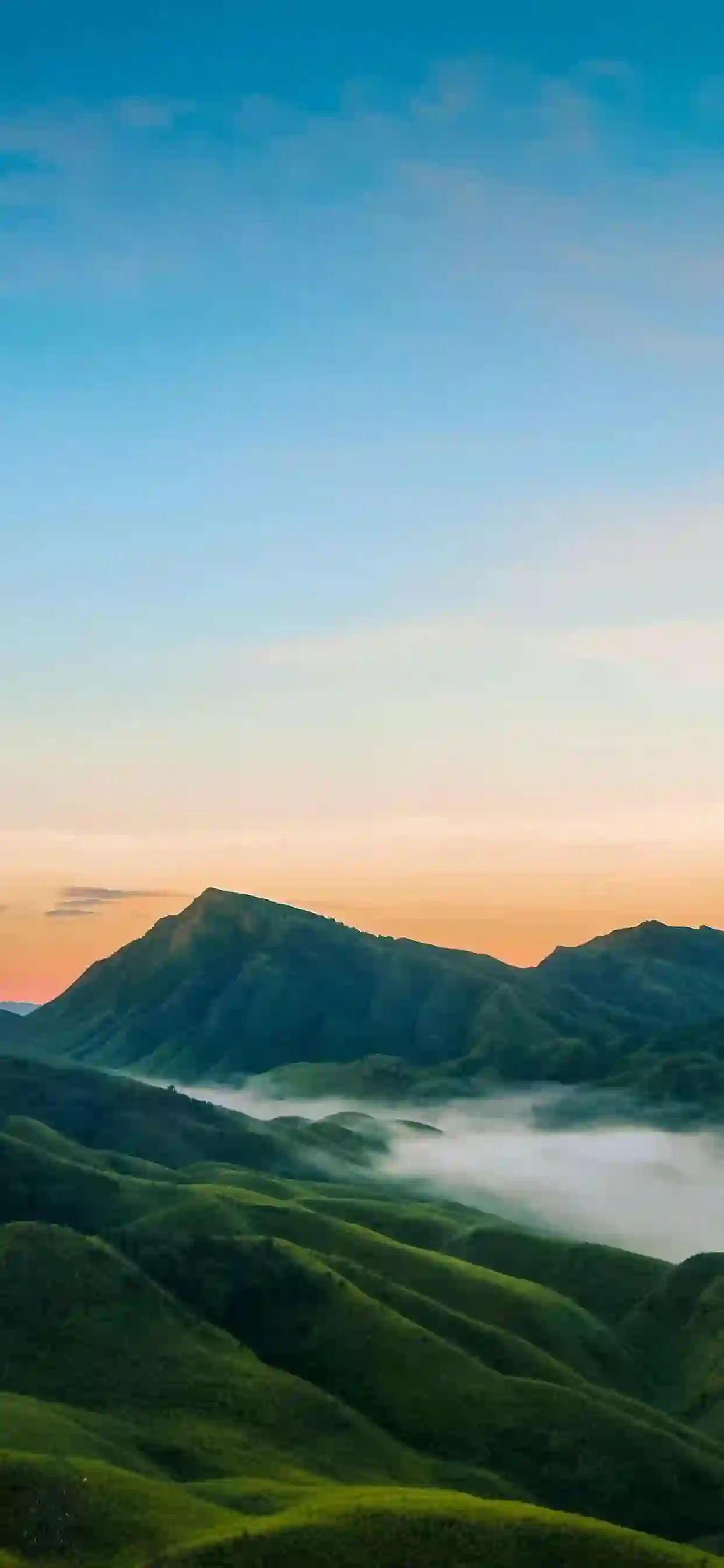 高山草甸 云海 青山 日落 自然风光 壁纸