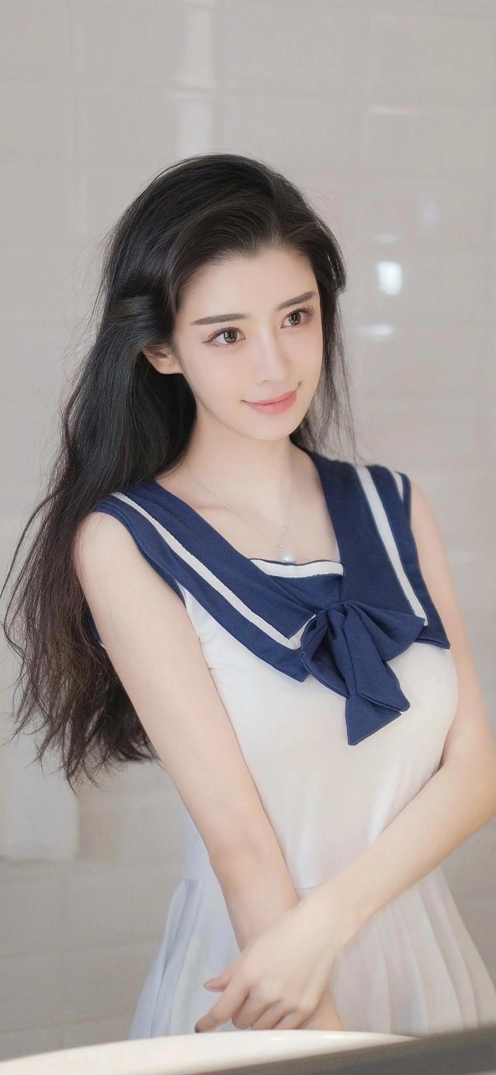 长发性感jk制服美女