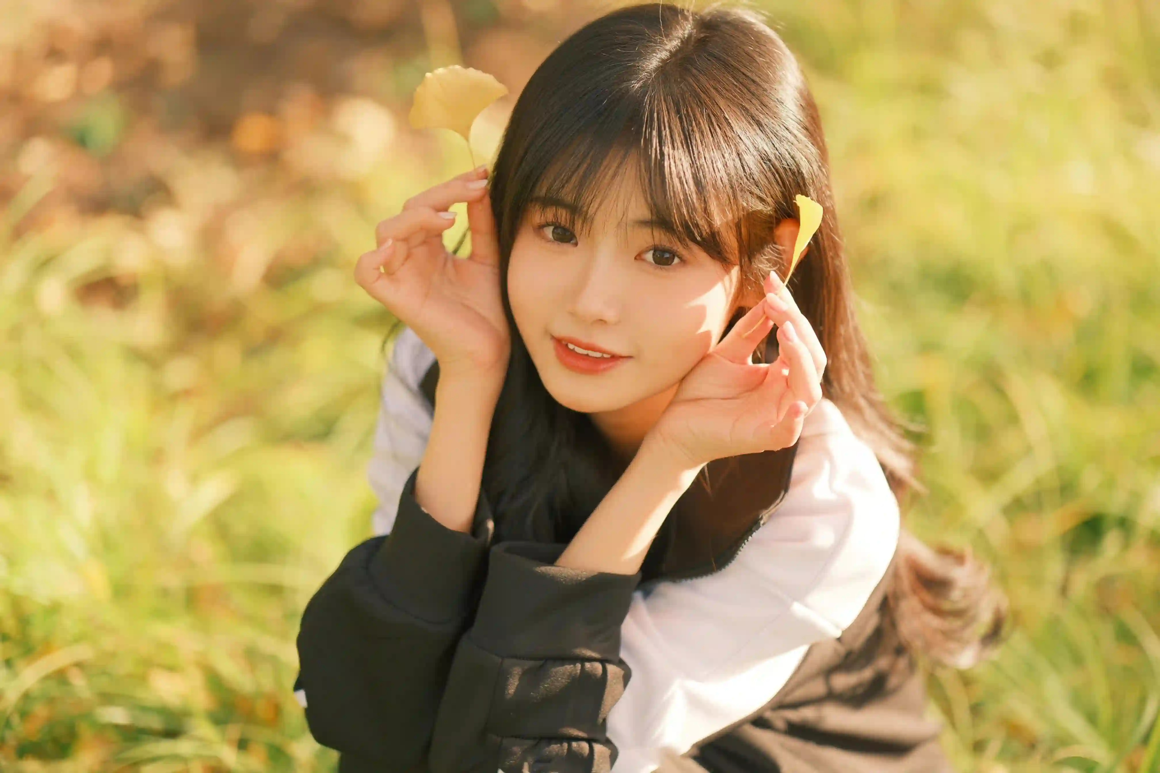 清新 自然 美少女 户外 学院风 1