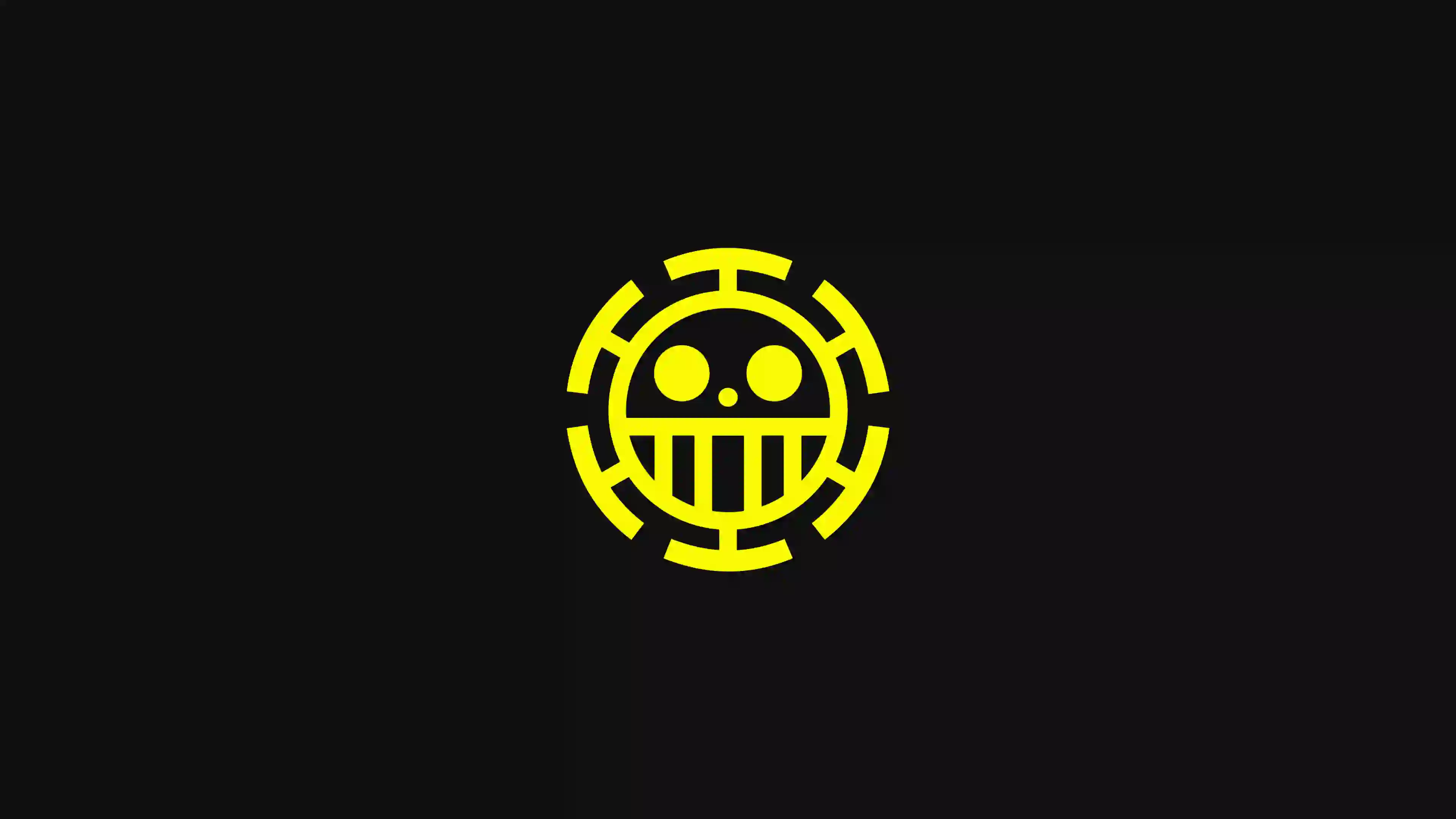 海贼王 旗帜logo 极简风 纯色背景 黑色 黄色