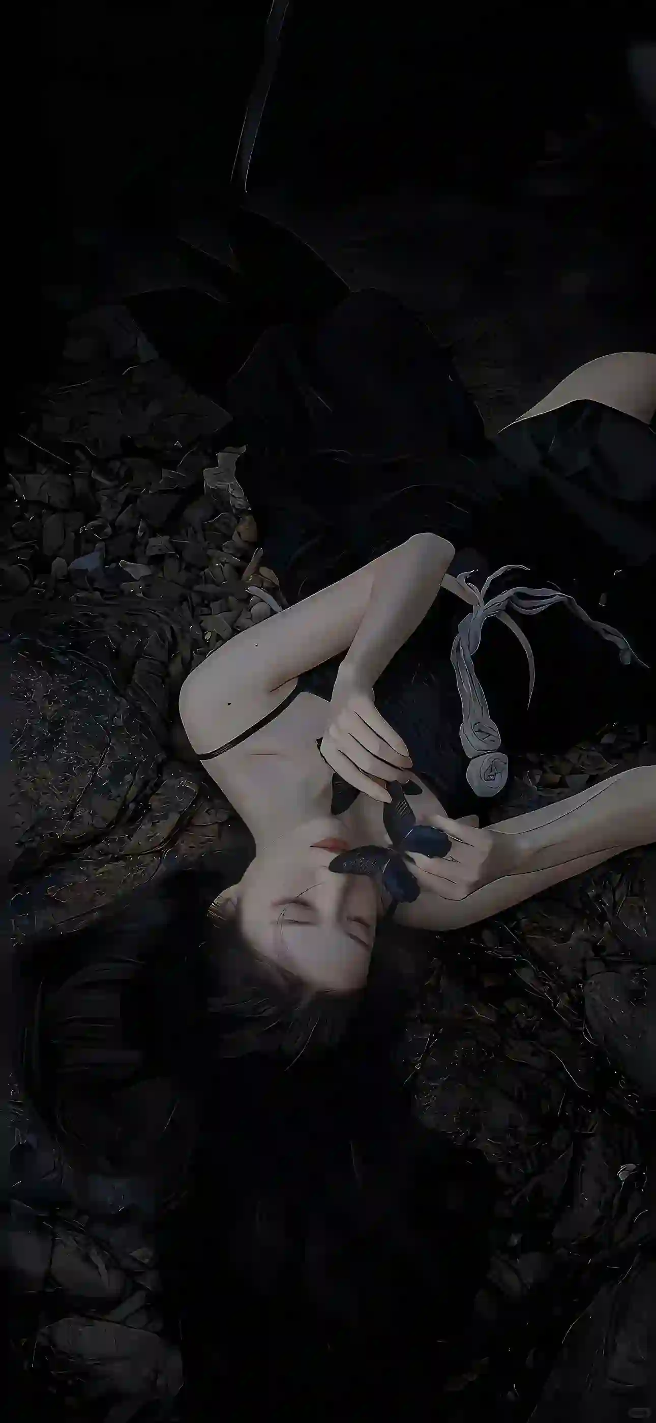 长发美女 暗黑系 