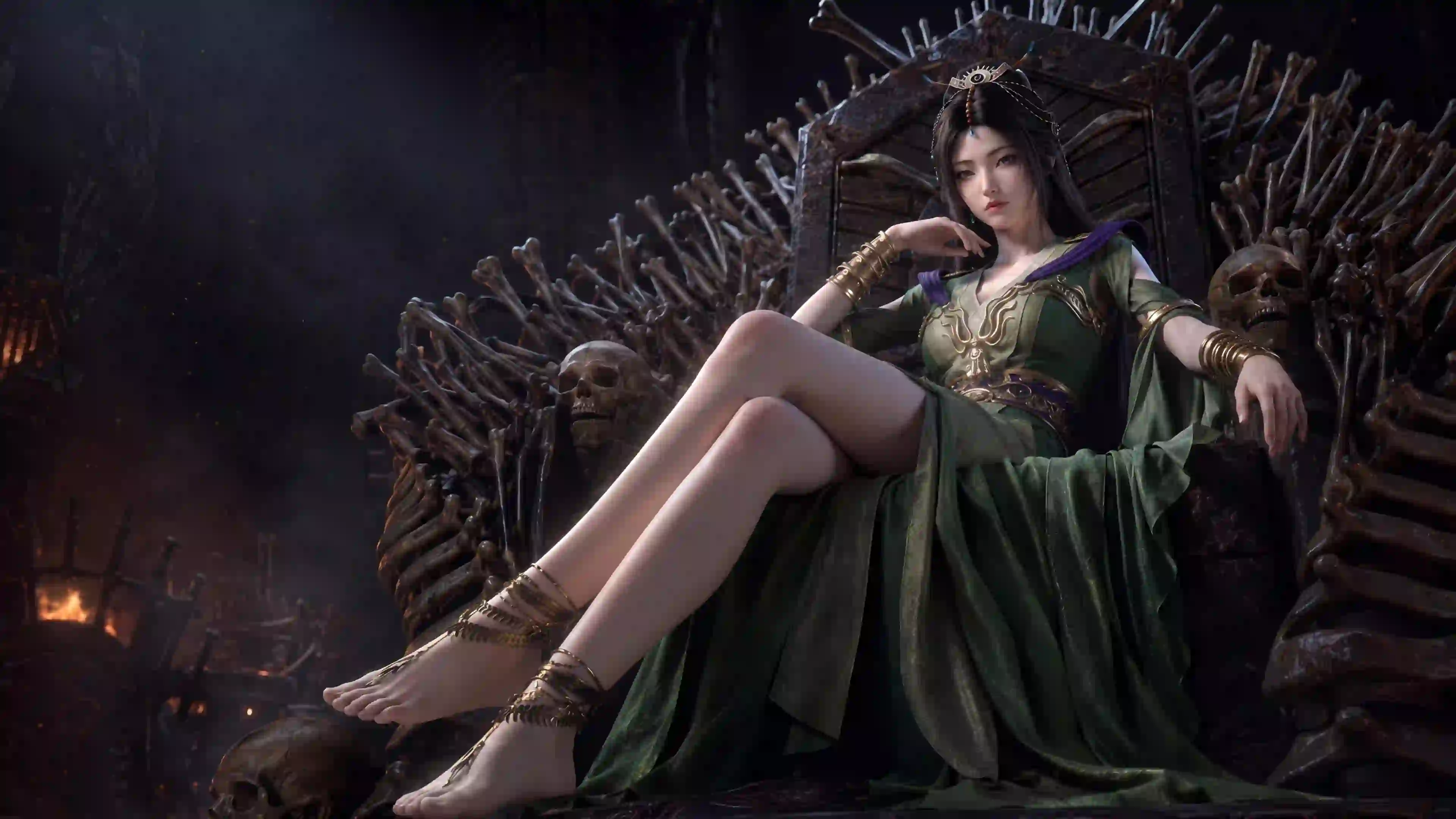 凡人修仙传 柳玉 骨王座 长腿美女 动漫女孩