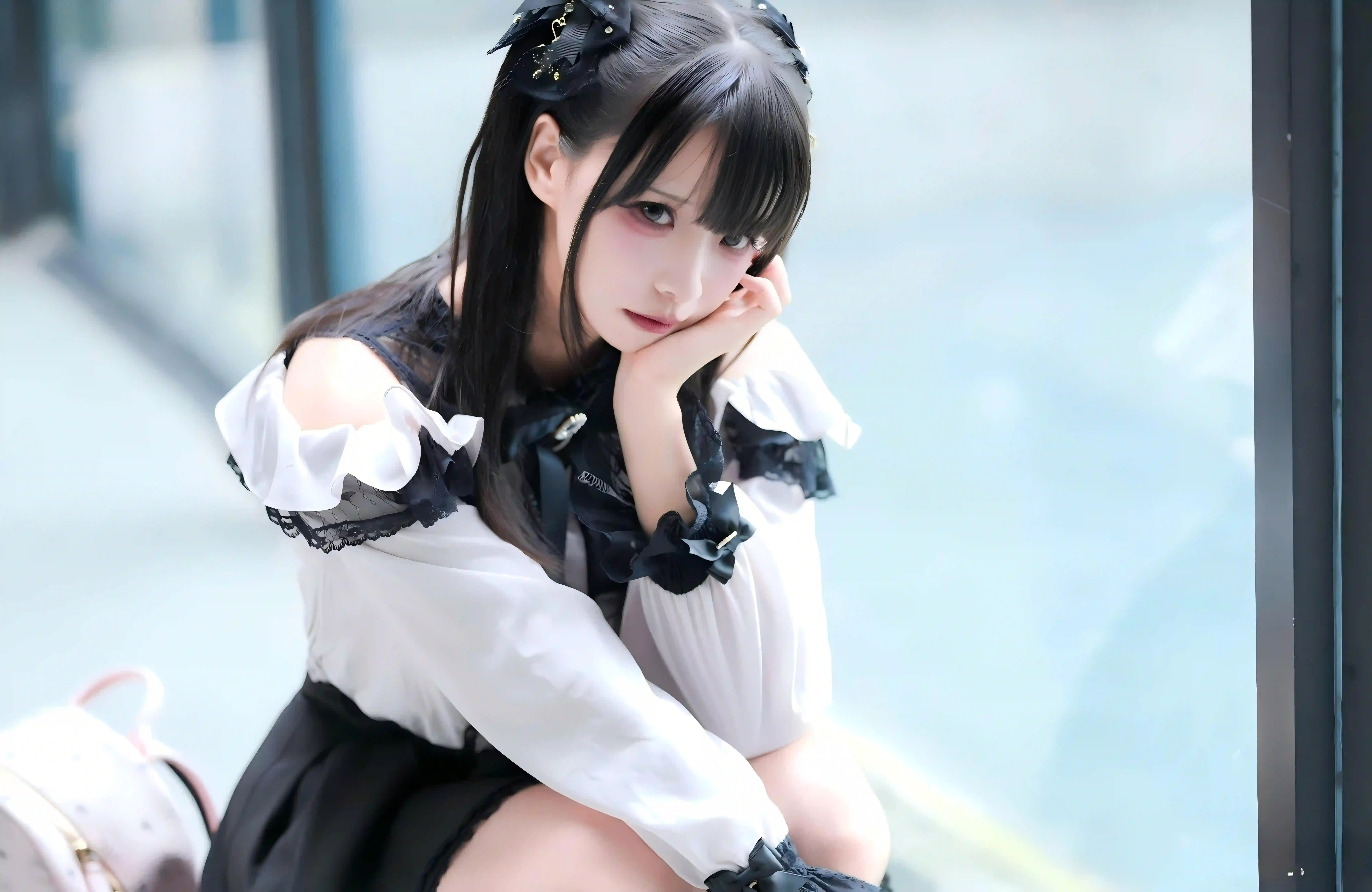 双马尾 制服穿搭 Lolita 户外写真 