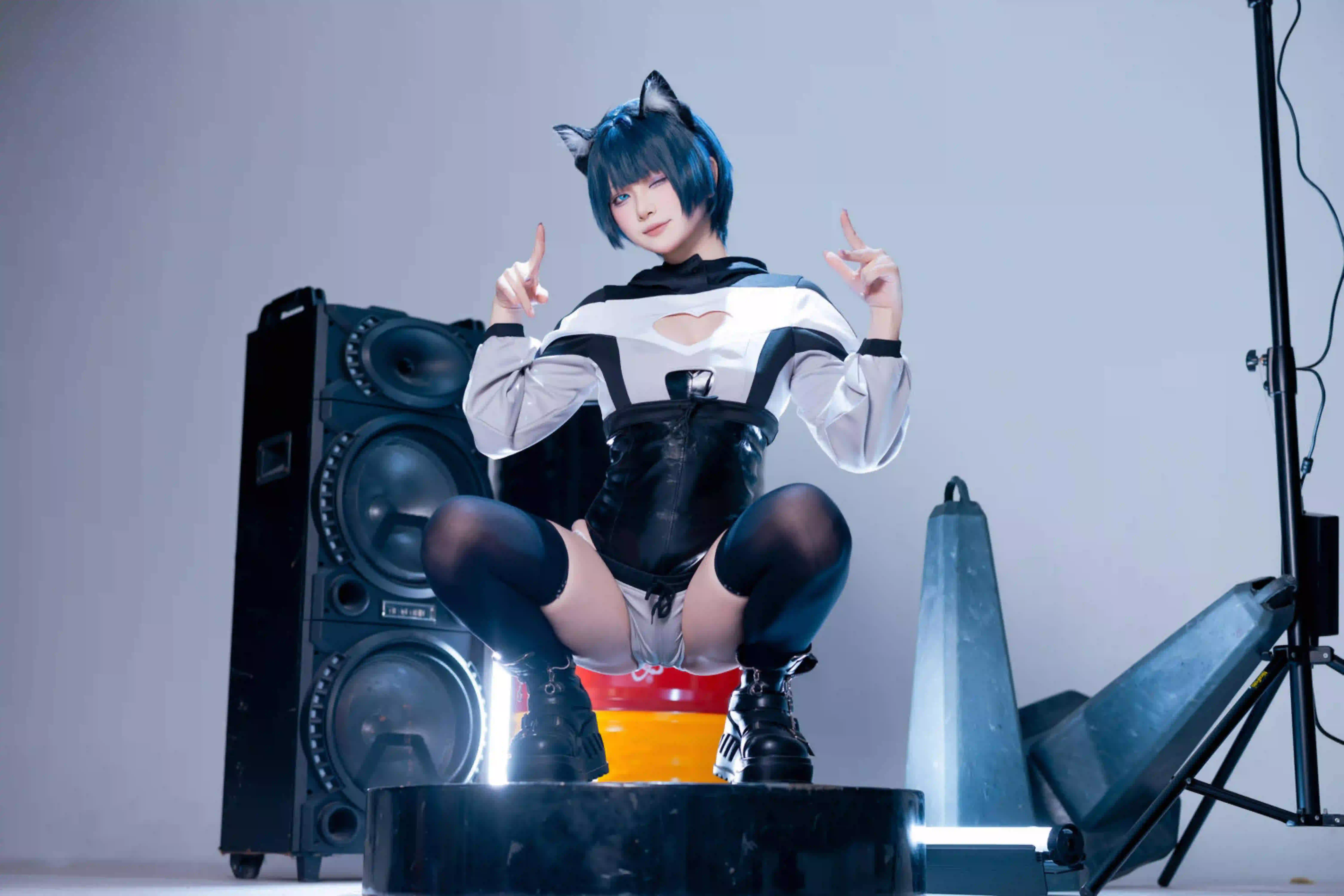 可爱猫耳女孩 短发女孩 性感 cos 5
