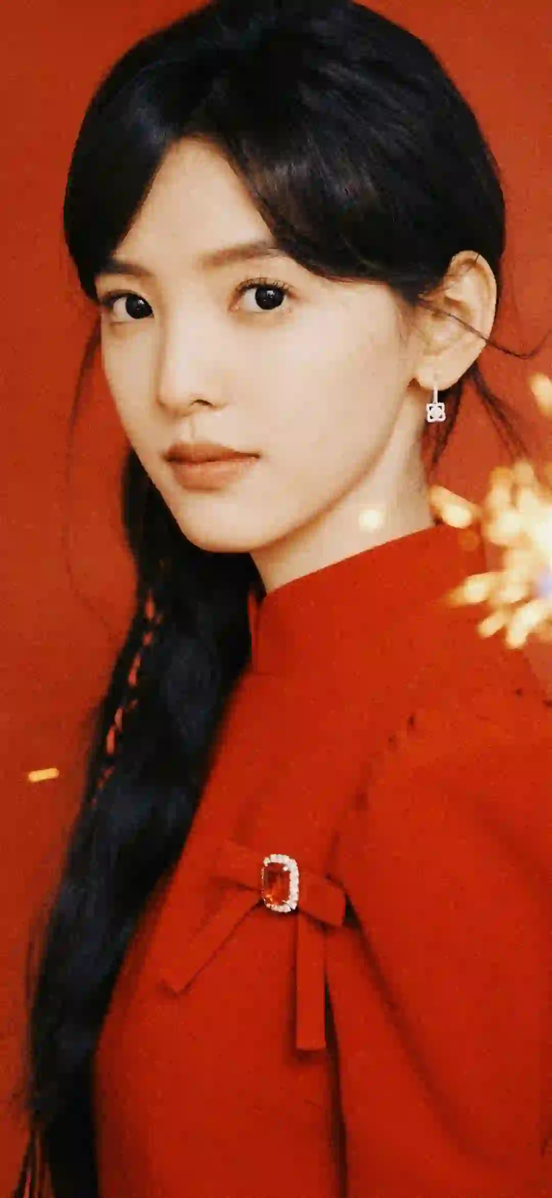 章若楠 红色衣服 