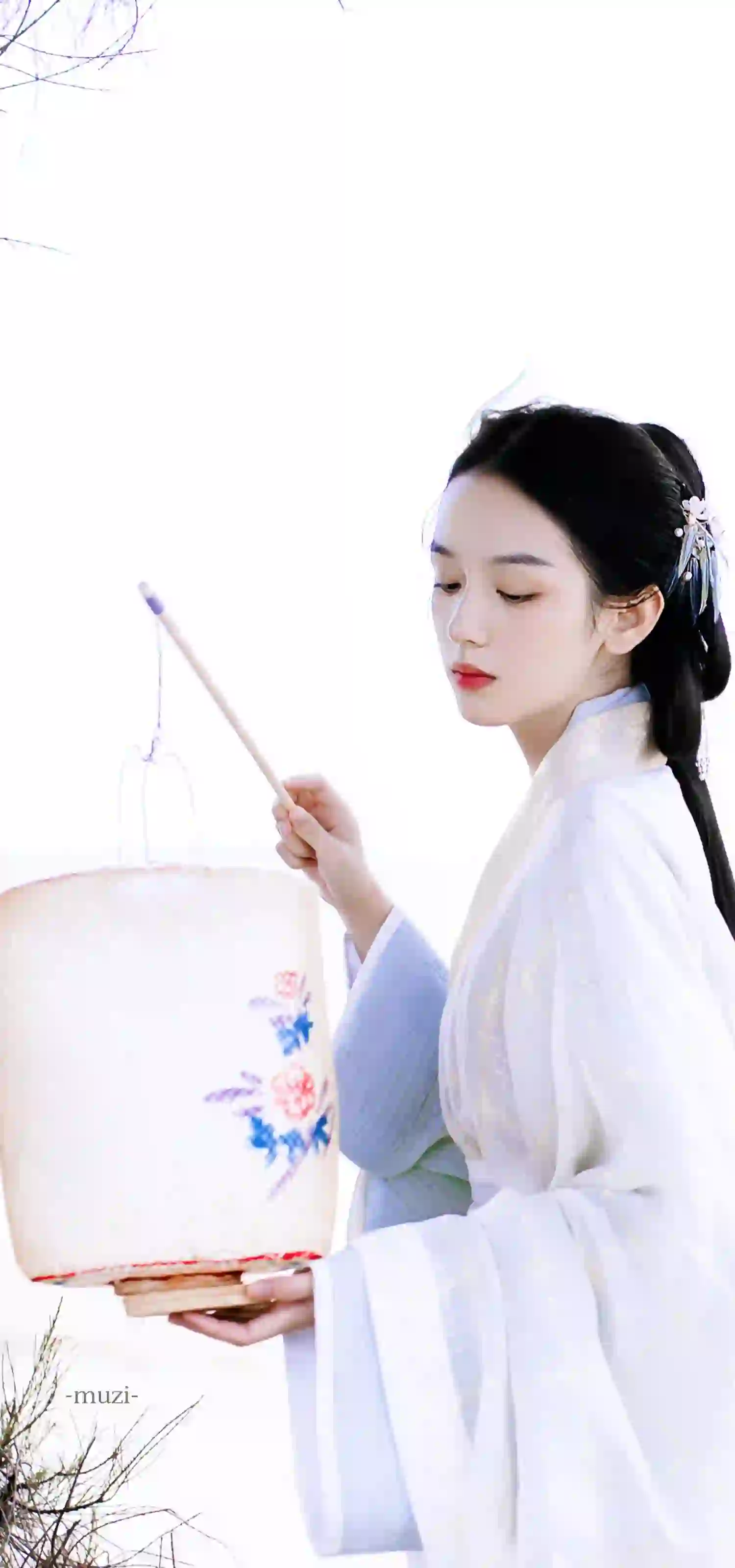 美女明星 周也 汉服女孩