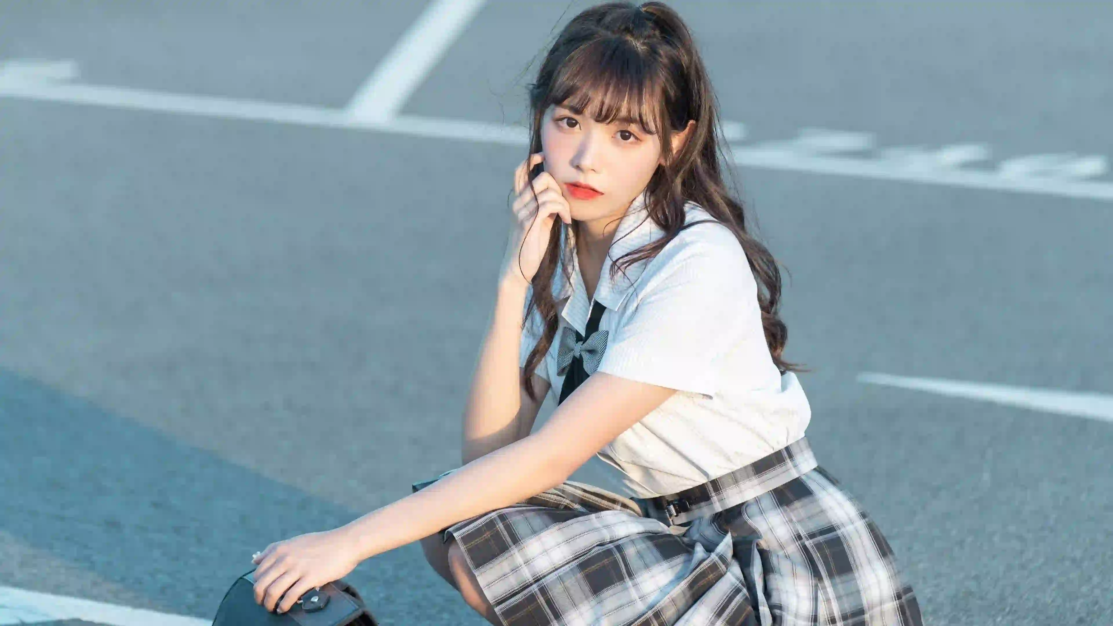 美女 长发美女 清纯美女 甜美 jk