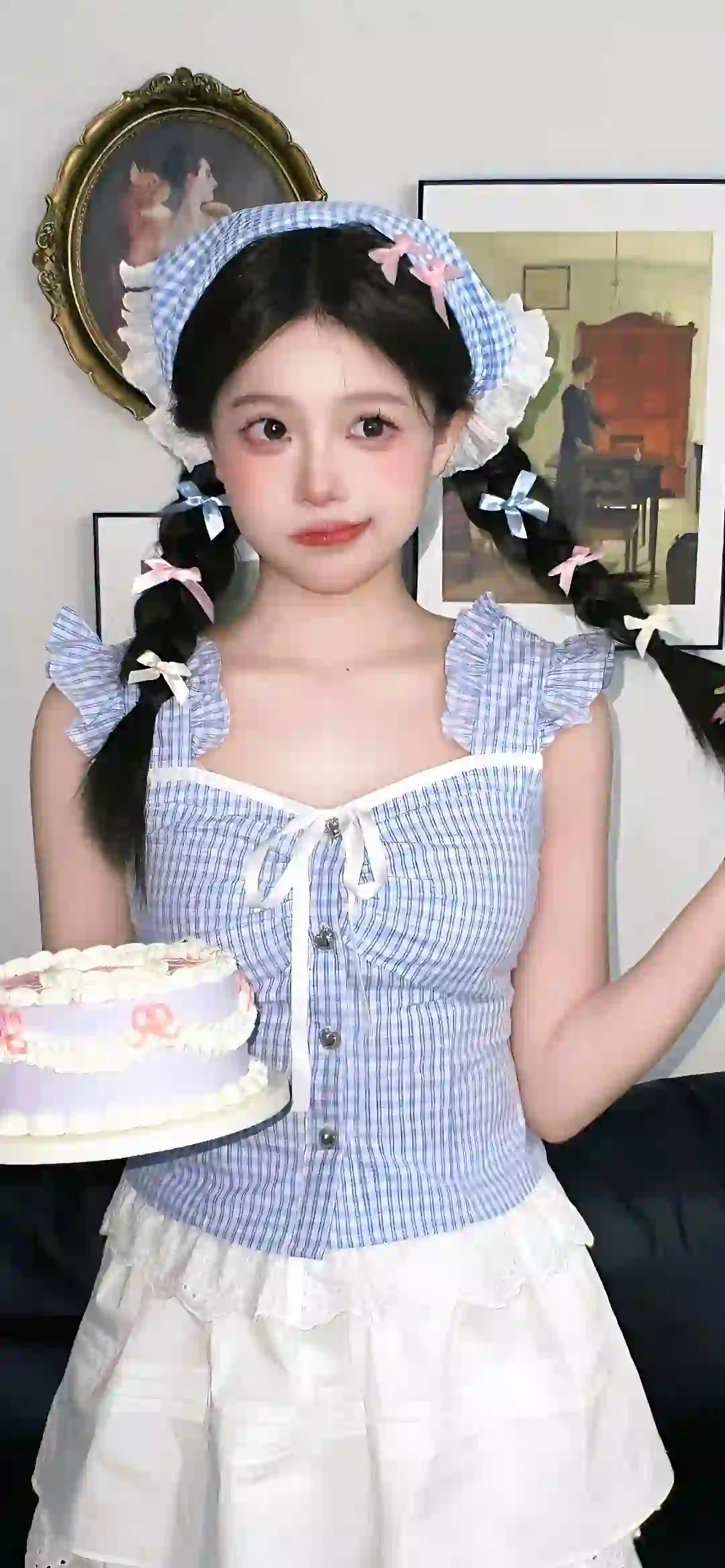 可爱女孩 生日蛋糕 俏皮可爱