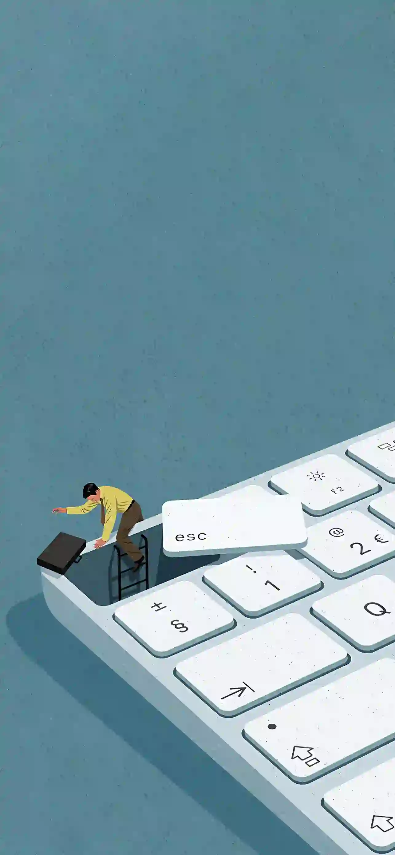 esc 键盘创意 插画