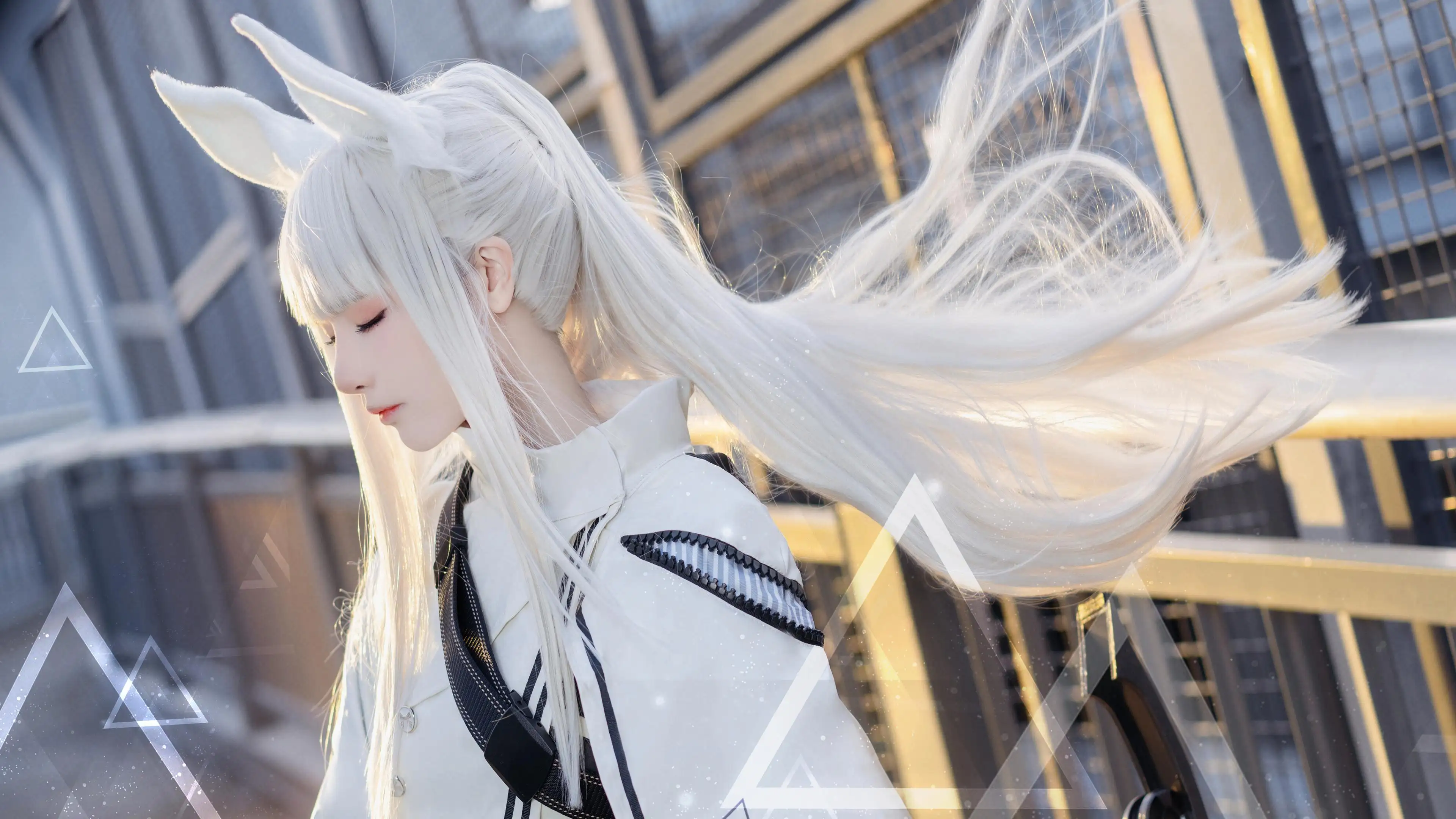 白发coser｜白发兔耳美女